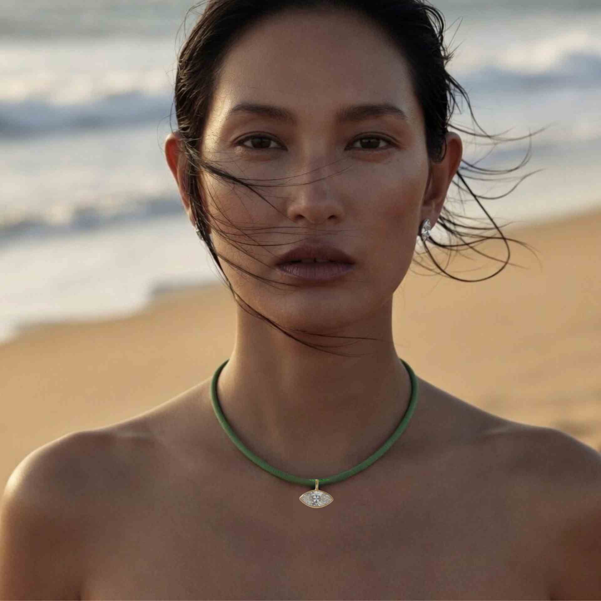 The Axis Necklace | Emerald