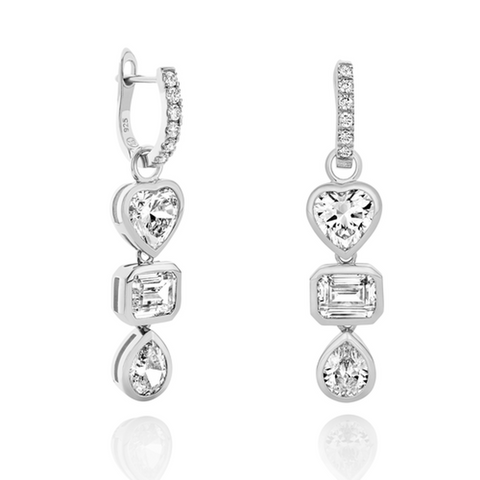 The Silver Triple Threat Earrings