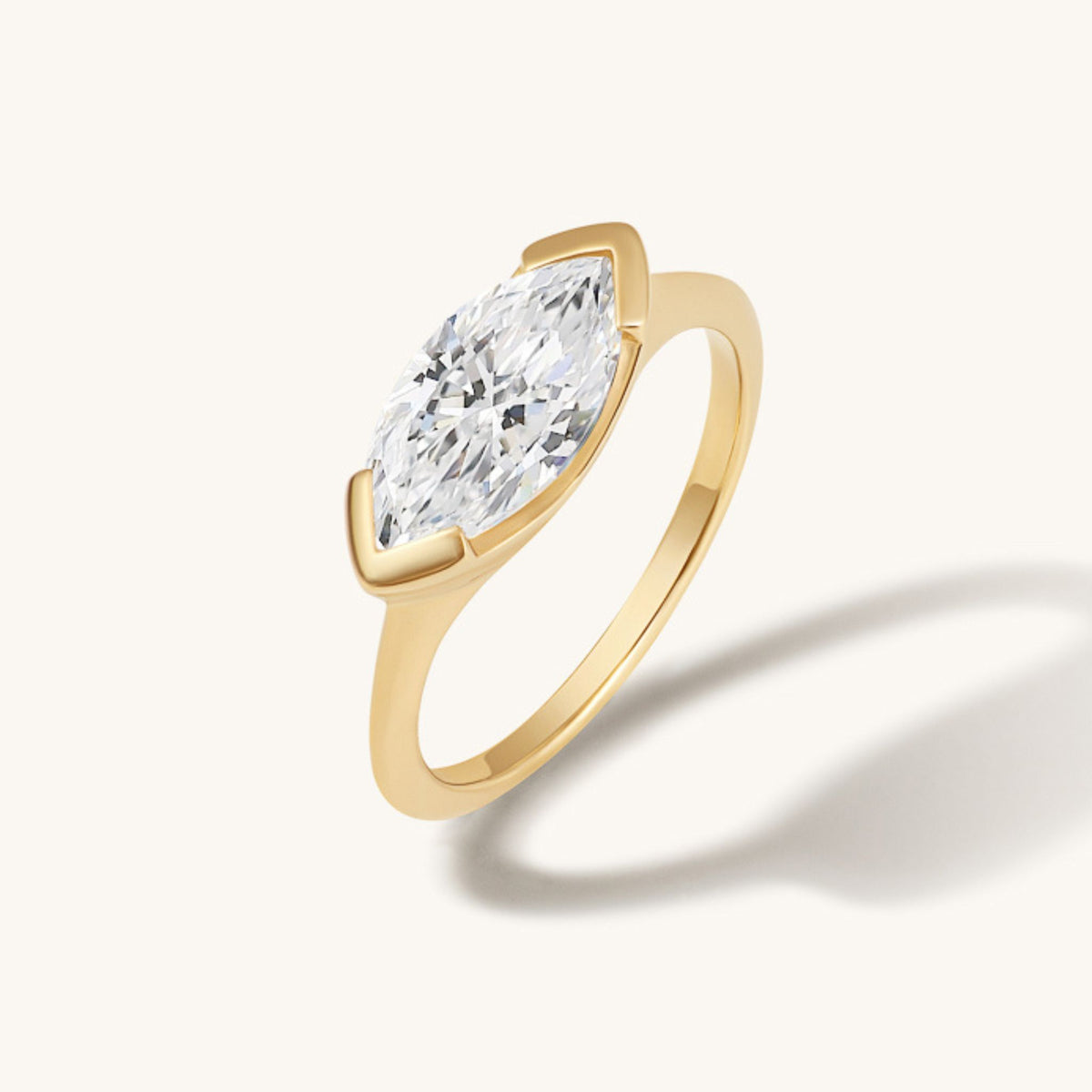 The Solid Gold & Lab Diamond Axis Ring