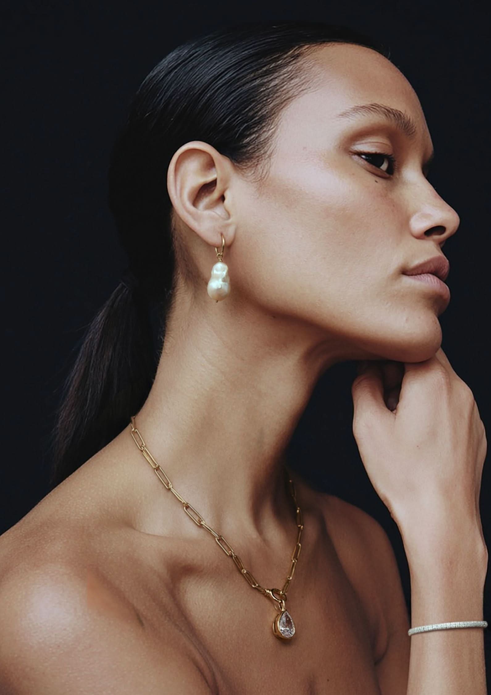 The Silver Pearl Jam Earrings