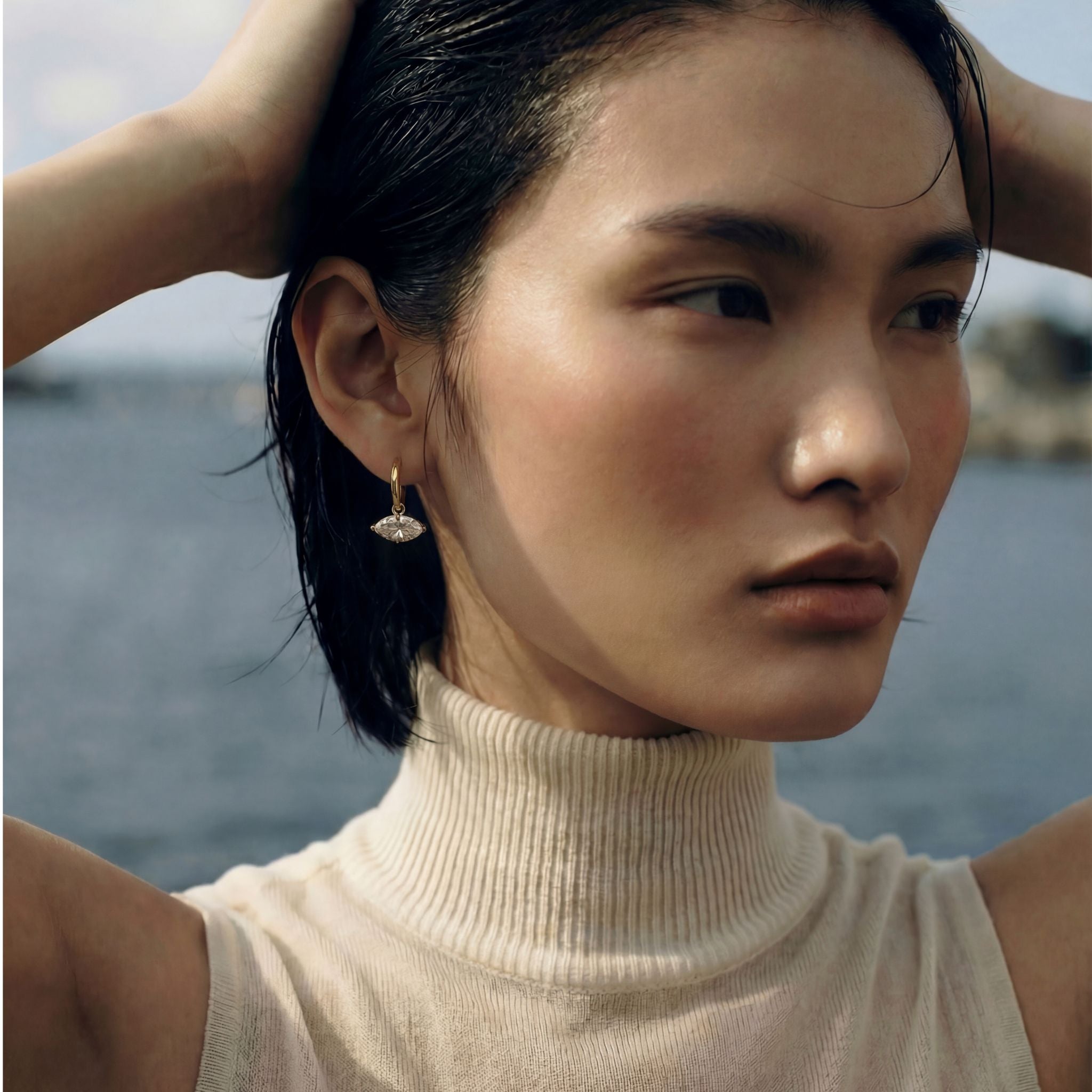 The Moissanite Axis Earrings