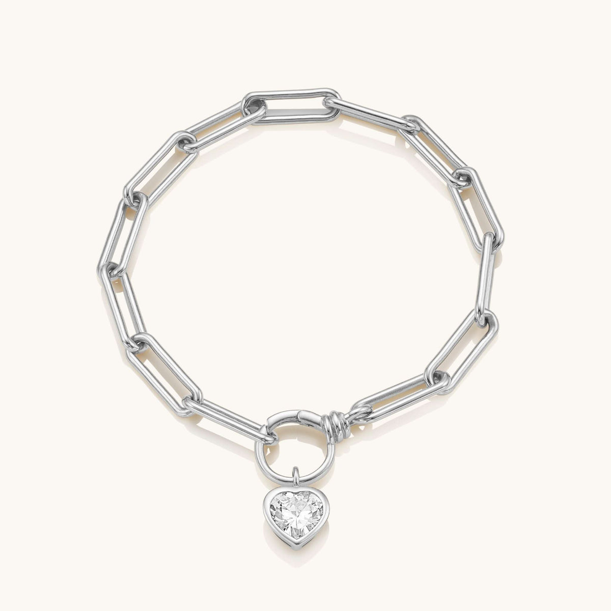 The Silver Formes Bracelet Heart Charm (Drop only)