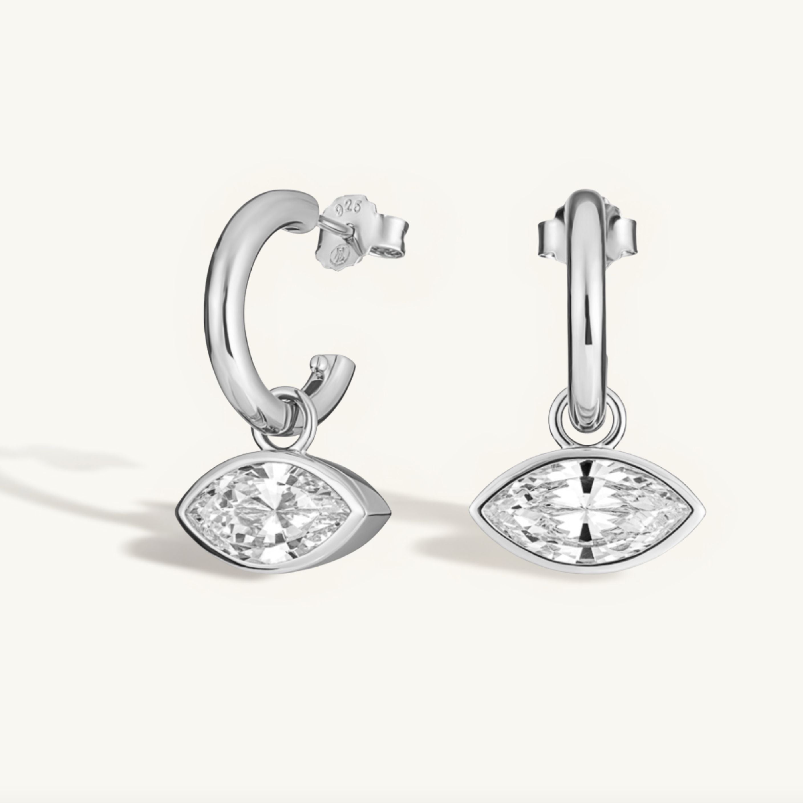 The Silver East-West Earrings