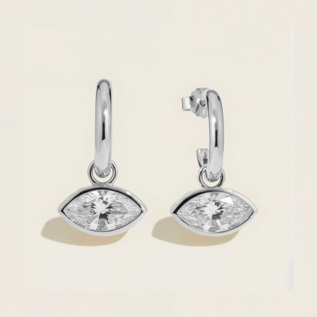 The Silver East-West Earrings