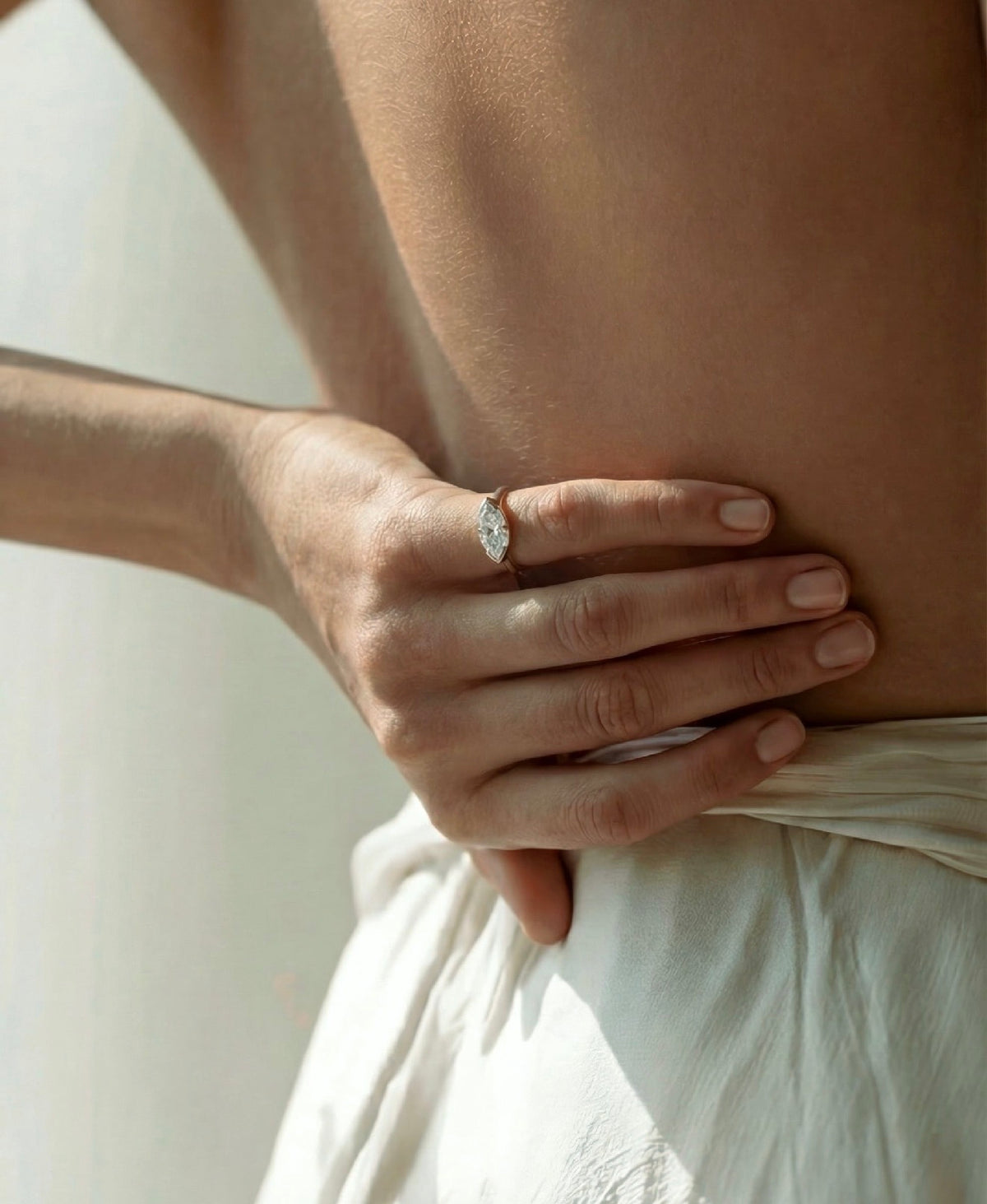 The Solid Gold & Lab Diamond Axis Ring