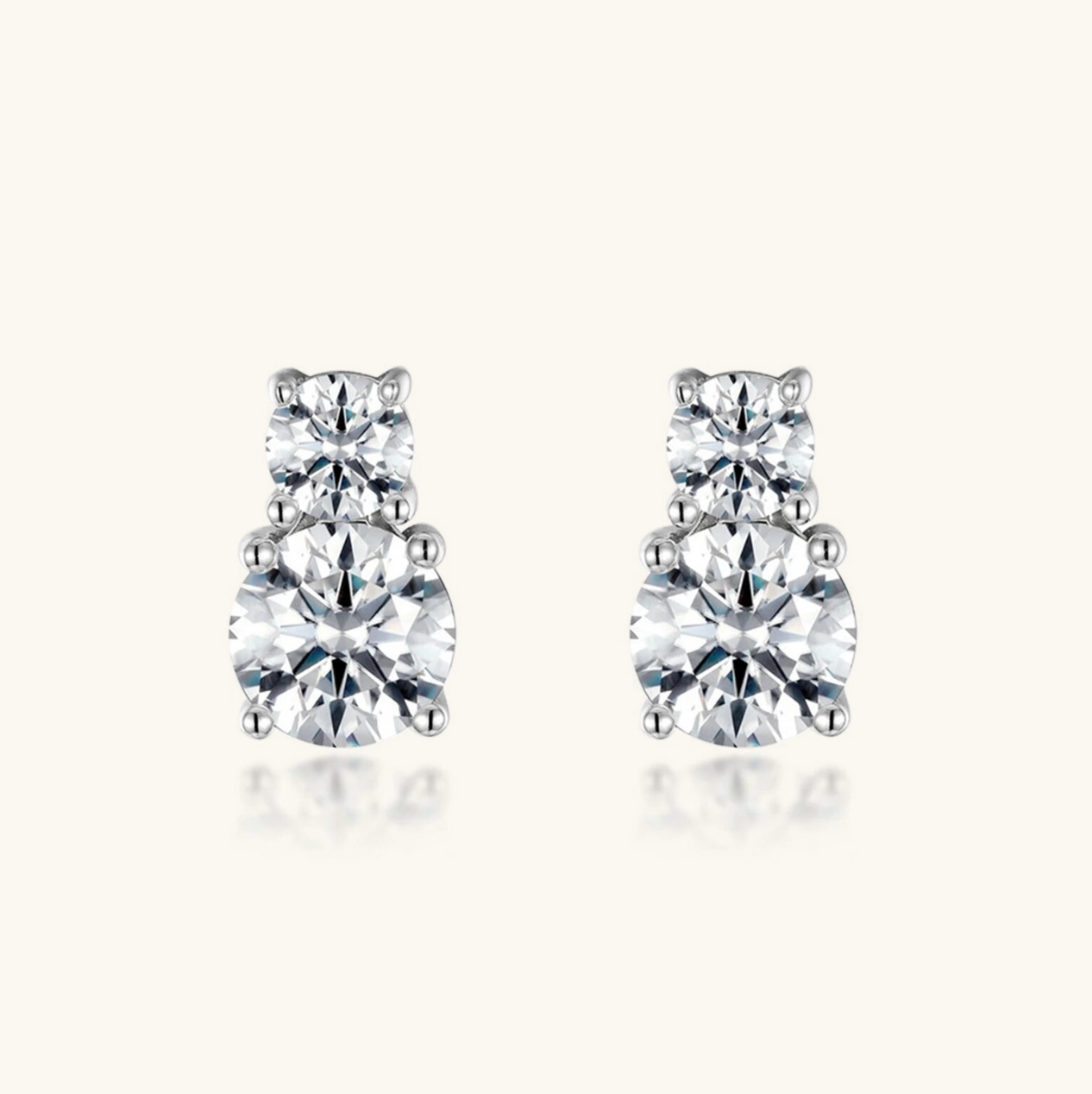 The Double 'Diamond' Studs