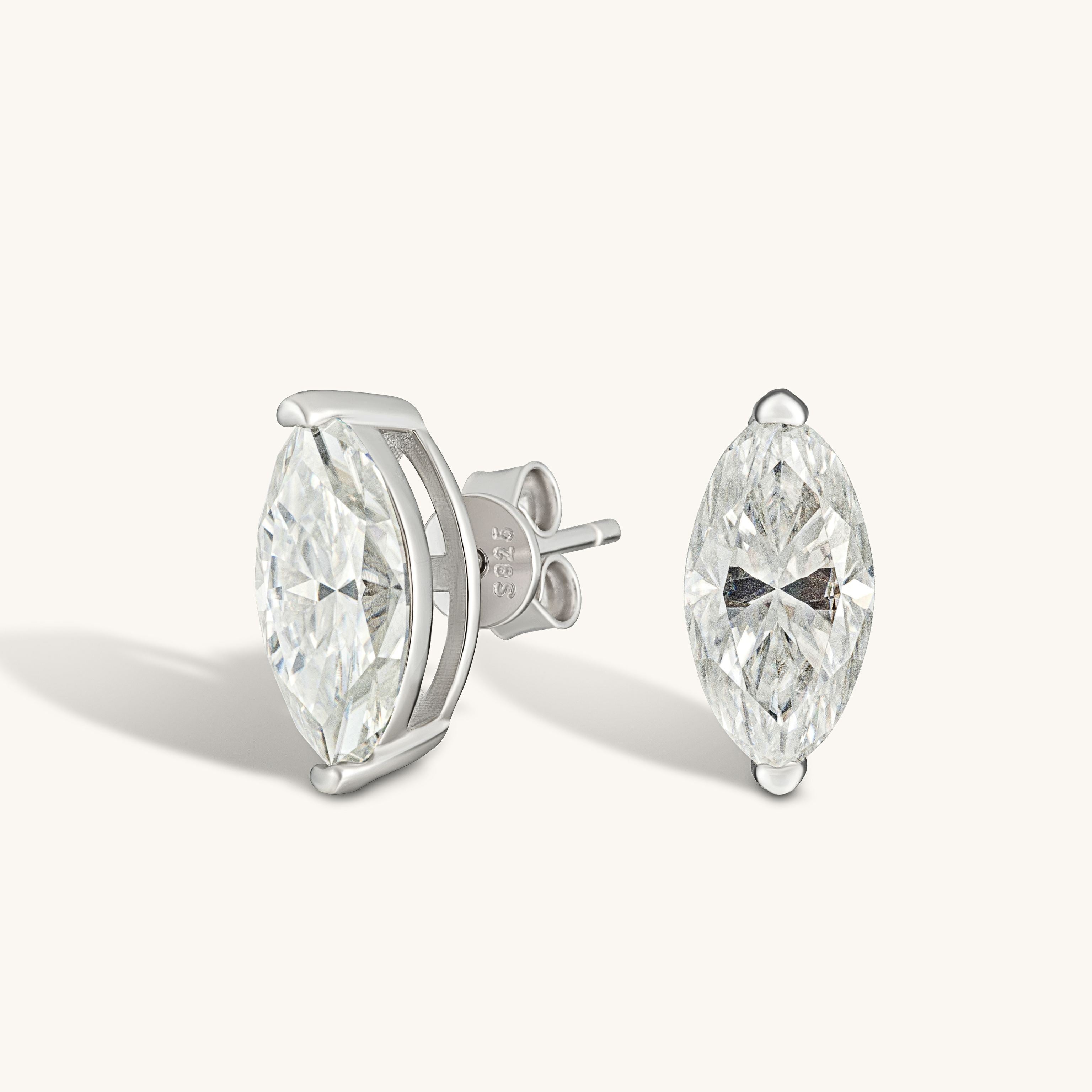 The Moissanite East-West Studs