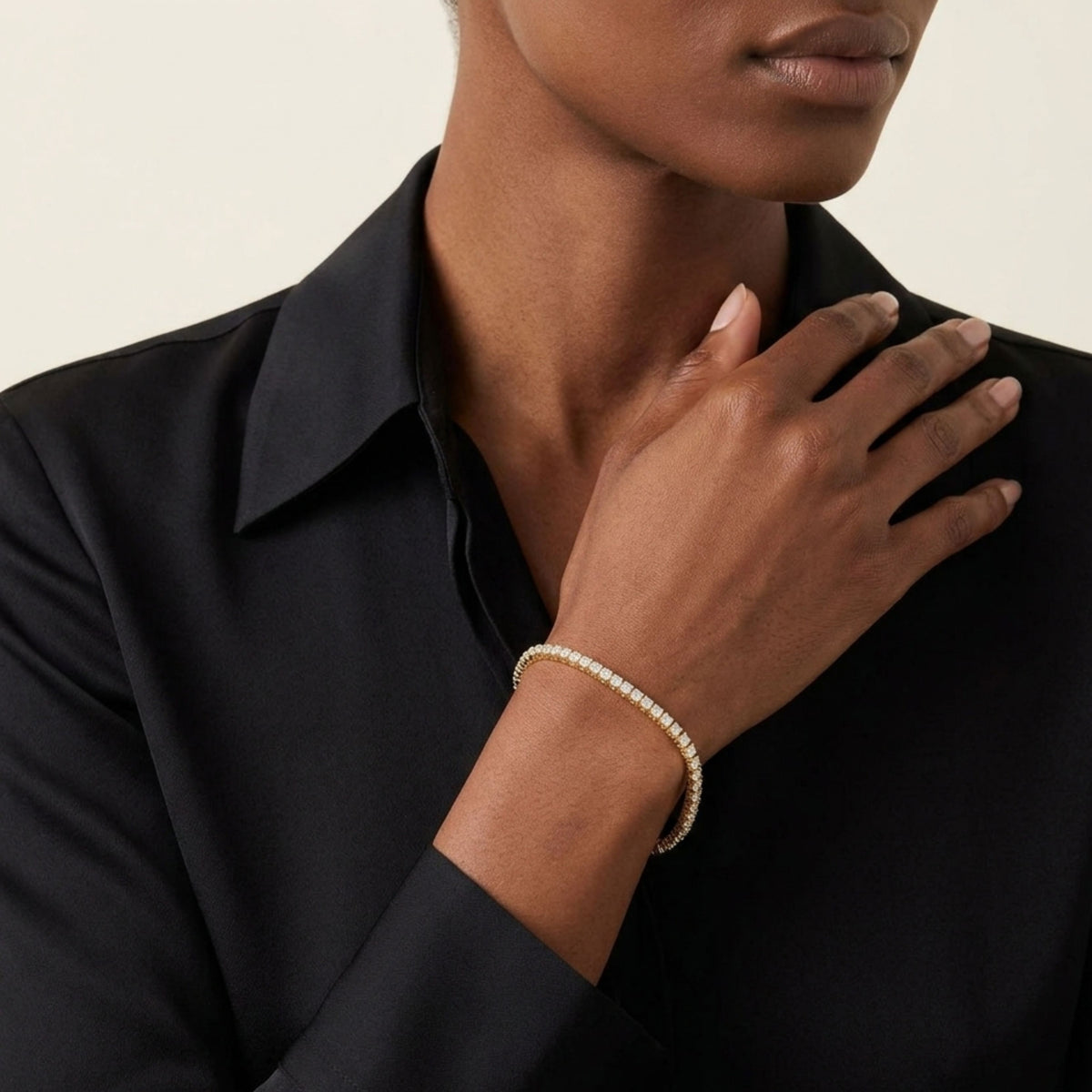 The Gold Moissanite Tennis Bracelet