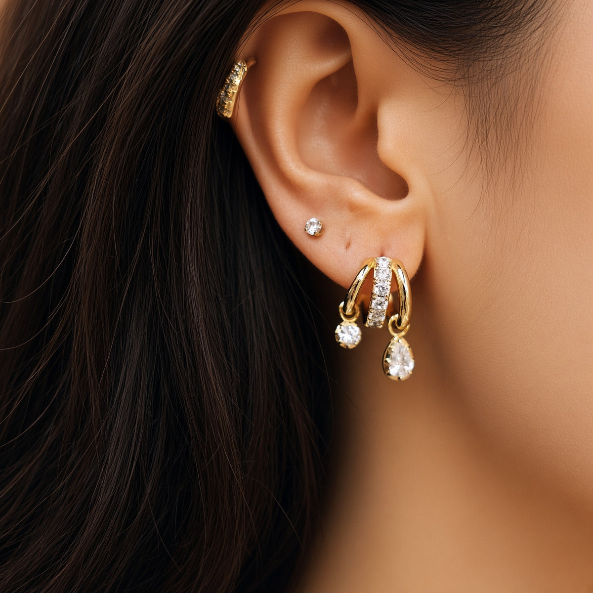 The Triple Threat Earrings