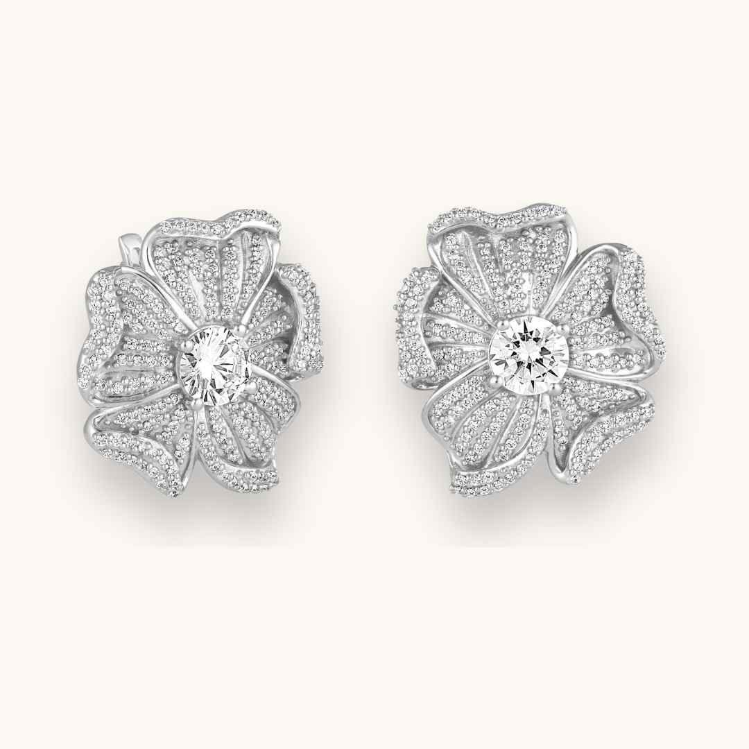 The Silver In Bloom Earrings