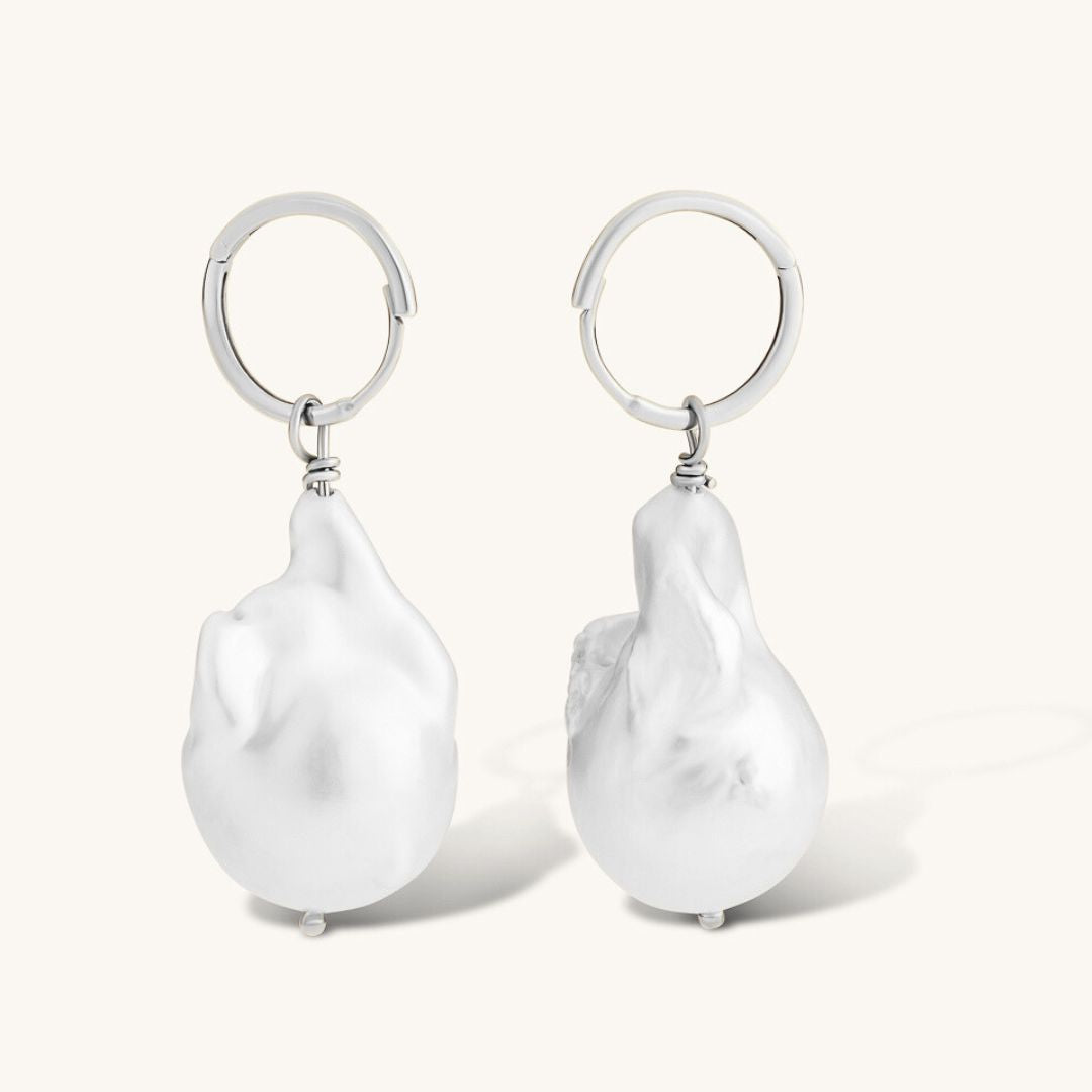 The White Gold Pearl Jam Earrings