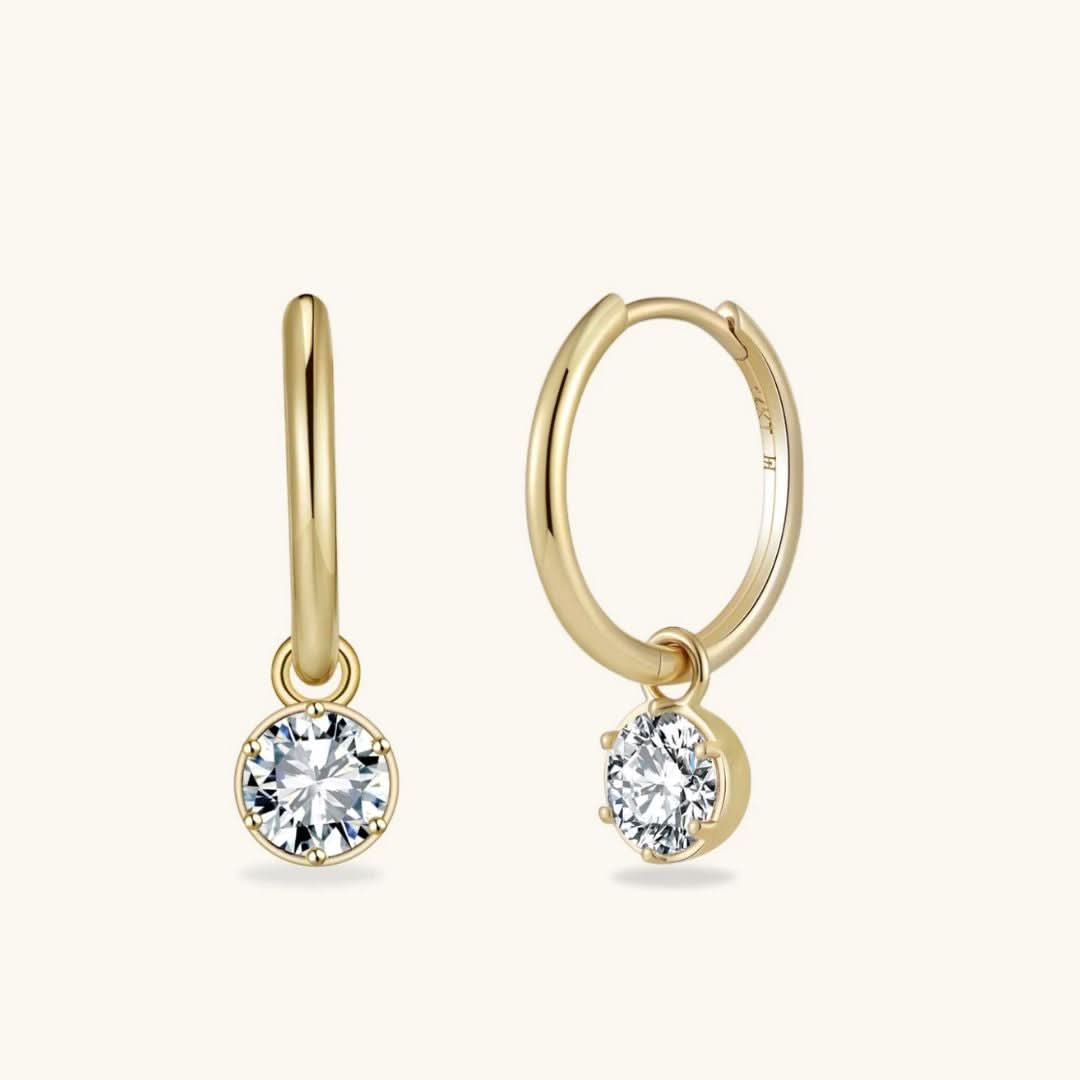 The Silver & Moissanite Bubble-Back Earrings