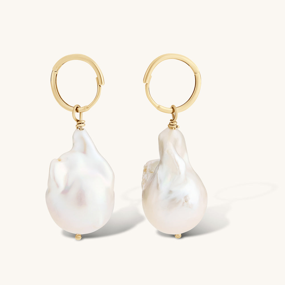 The Yellow Gold Pearl Jam Earrings