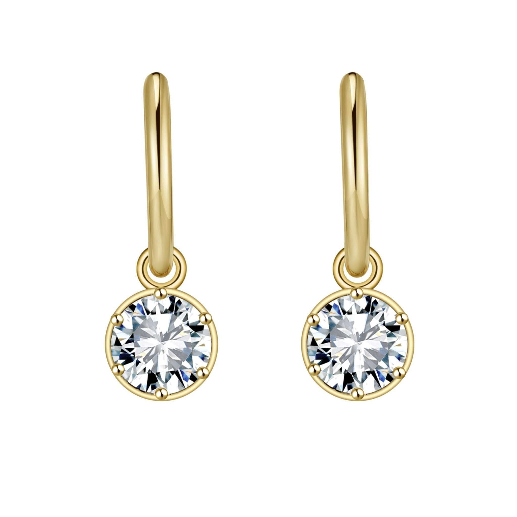 The Silver & Moissanite Bubble-Back Earrings