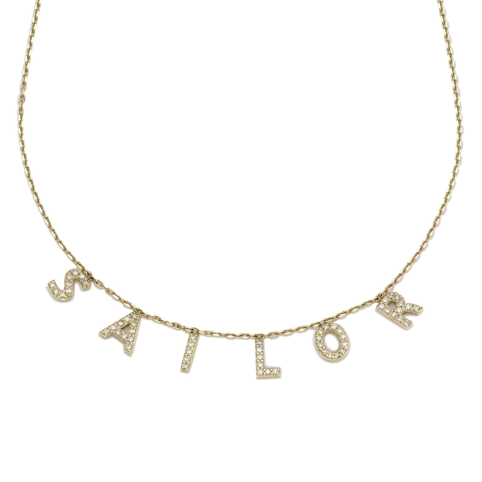 The Bespoke Gold and Diamond Name Necklace