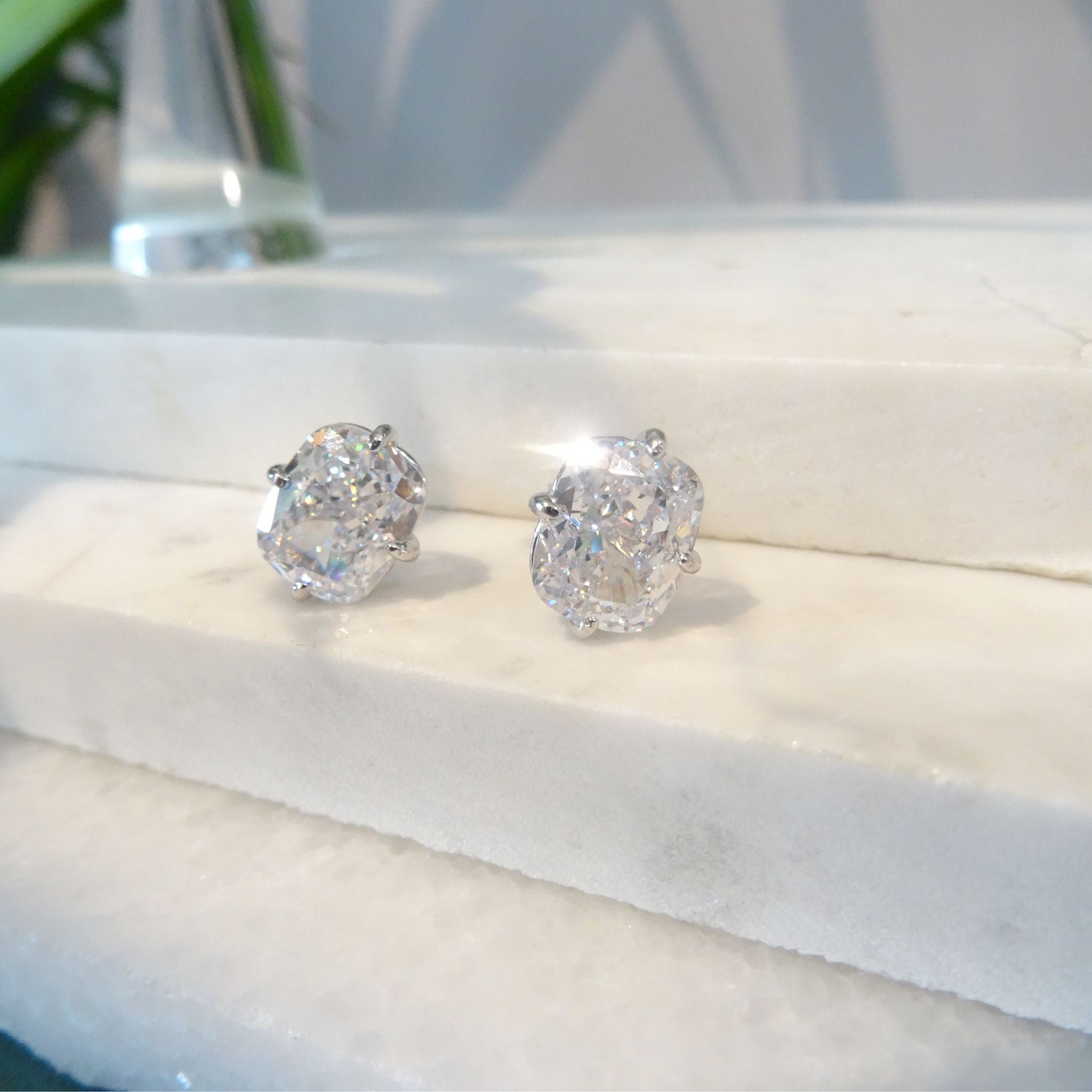 The Silver Sophia Sapphire Earrings