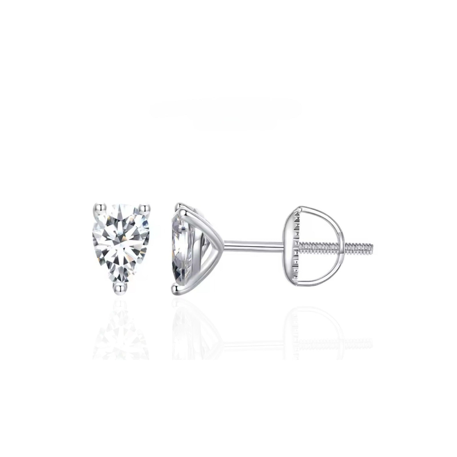 The Pear-Cut Moissanite Studs