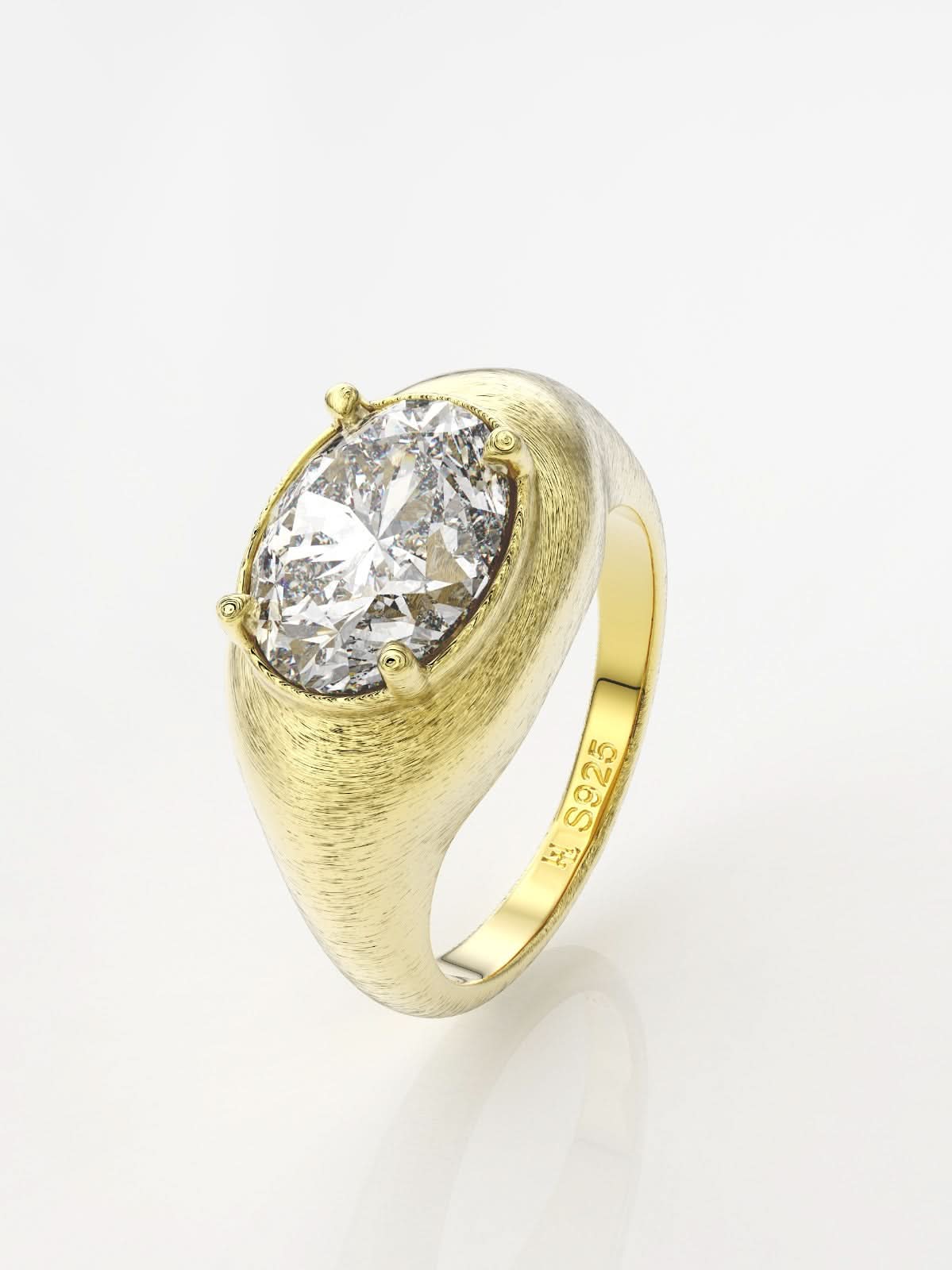 The Gold Pebble Ring