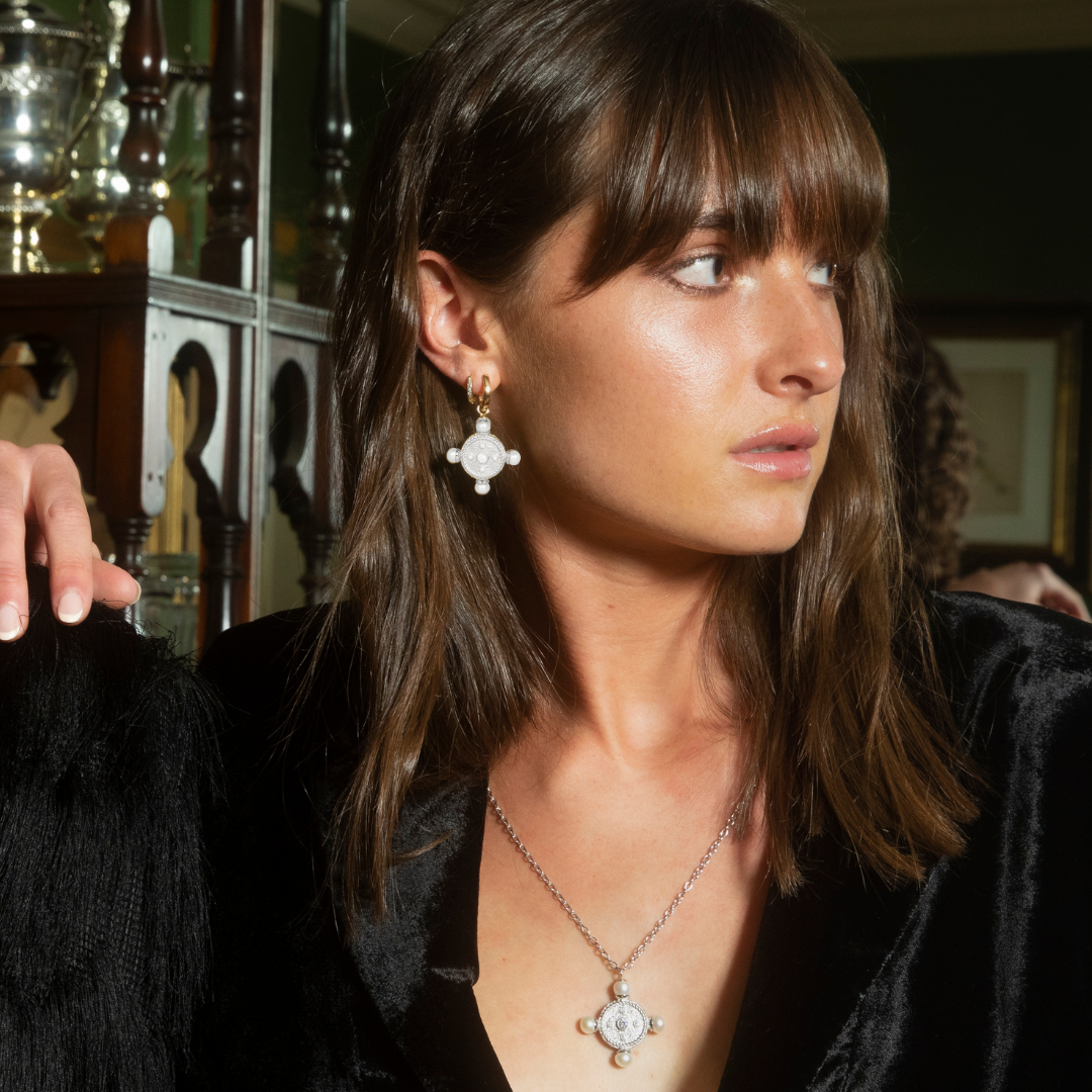 The New Romantics Silver Pearl Drops