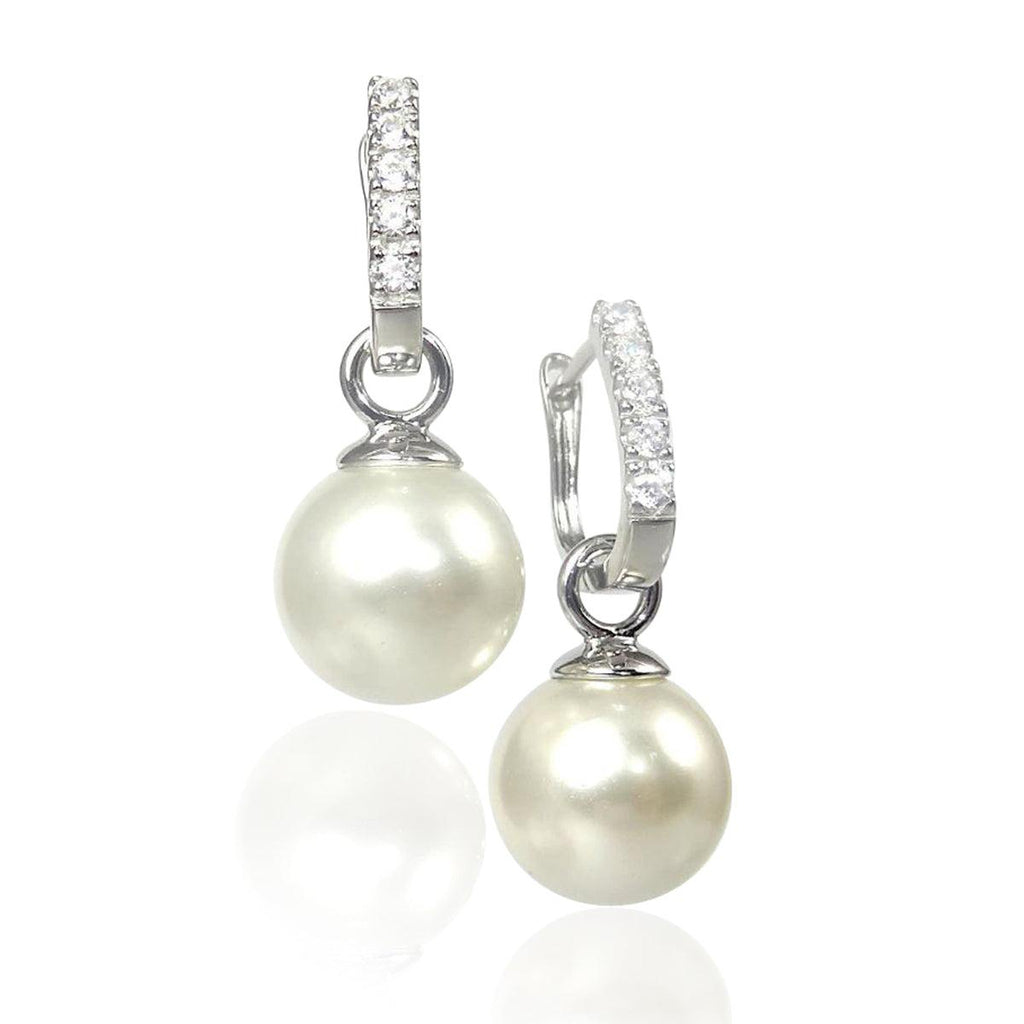 Sterling silver leverback hoop earrings clearance