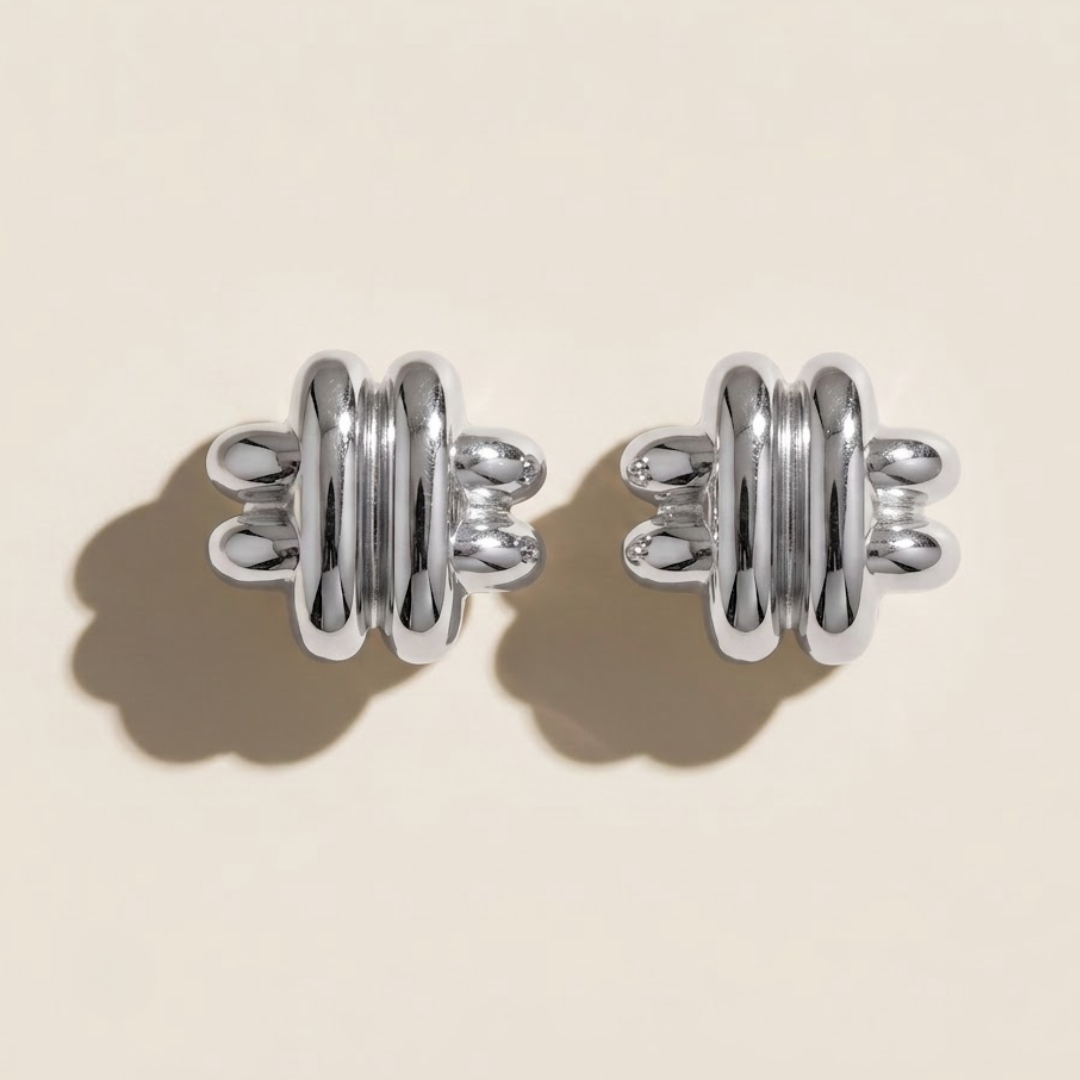 The Silver Noughts and Crosses Earrings