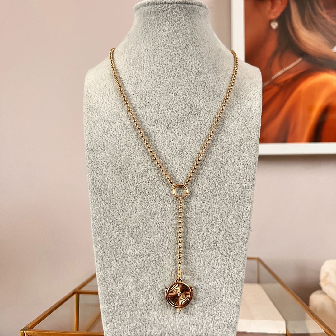 Sample: The Anna Lariat Necklace (Silver & Gold)