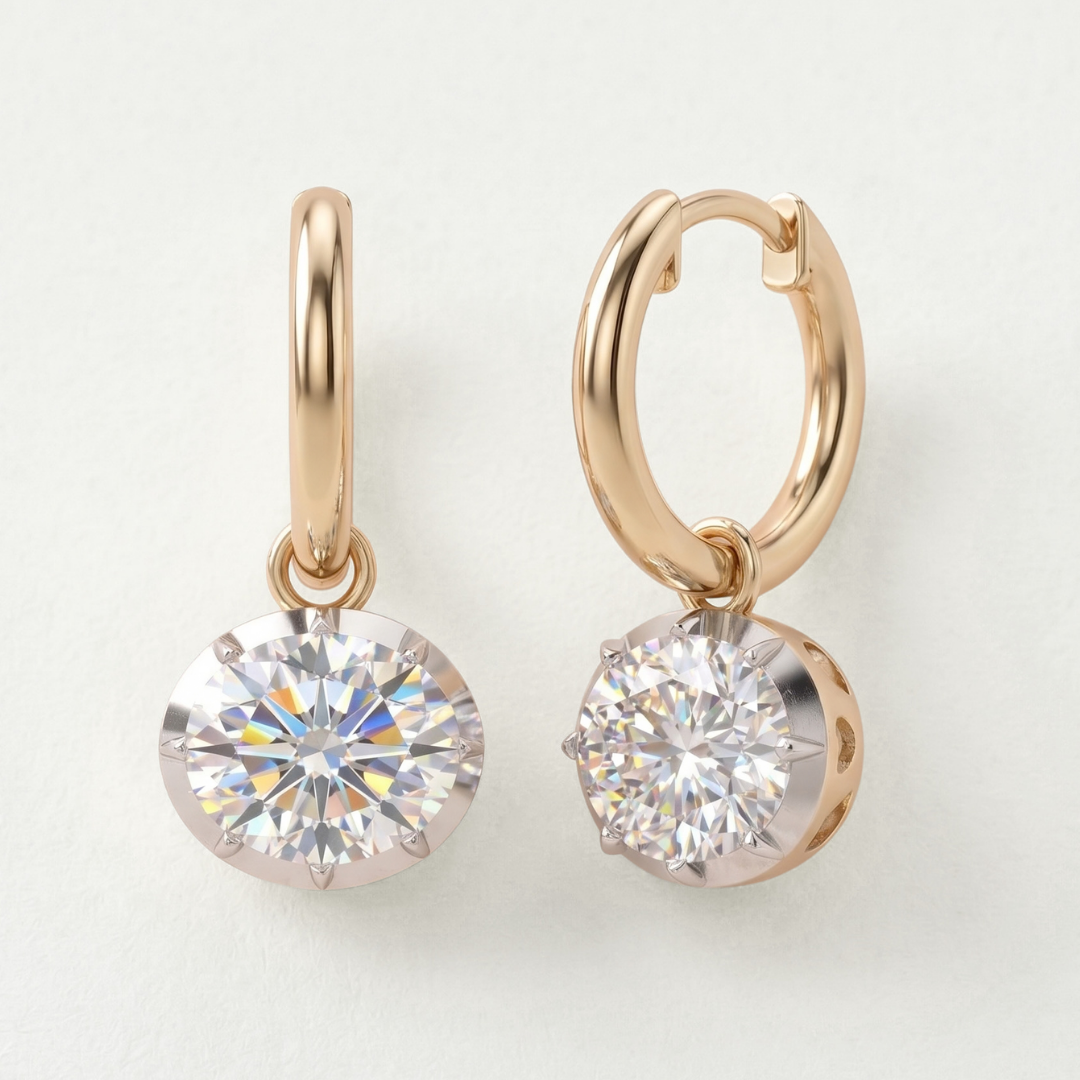 The Moissanite Scala Earrings