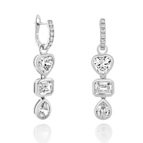 The Silver Triple Threat Earrings-  Pre Order Delivery end of March 2024