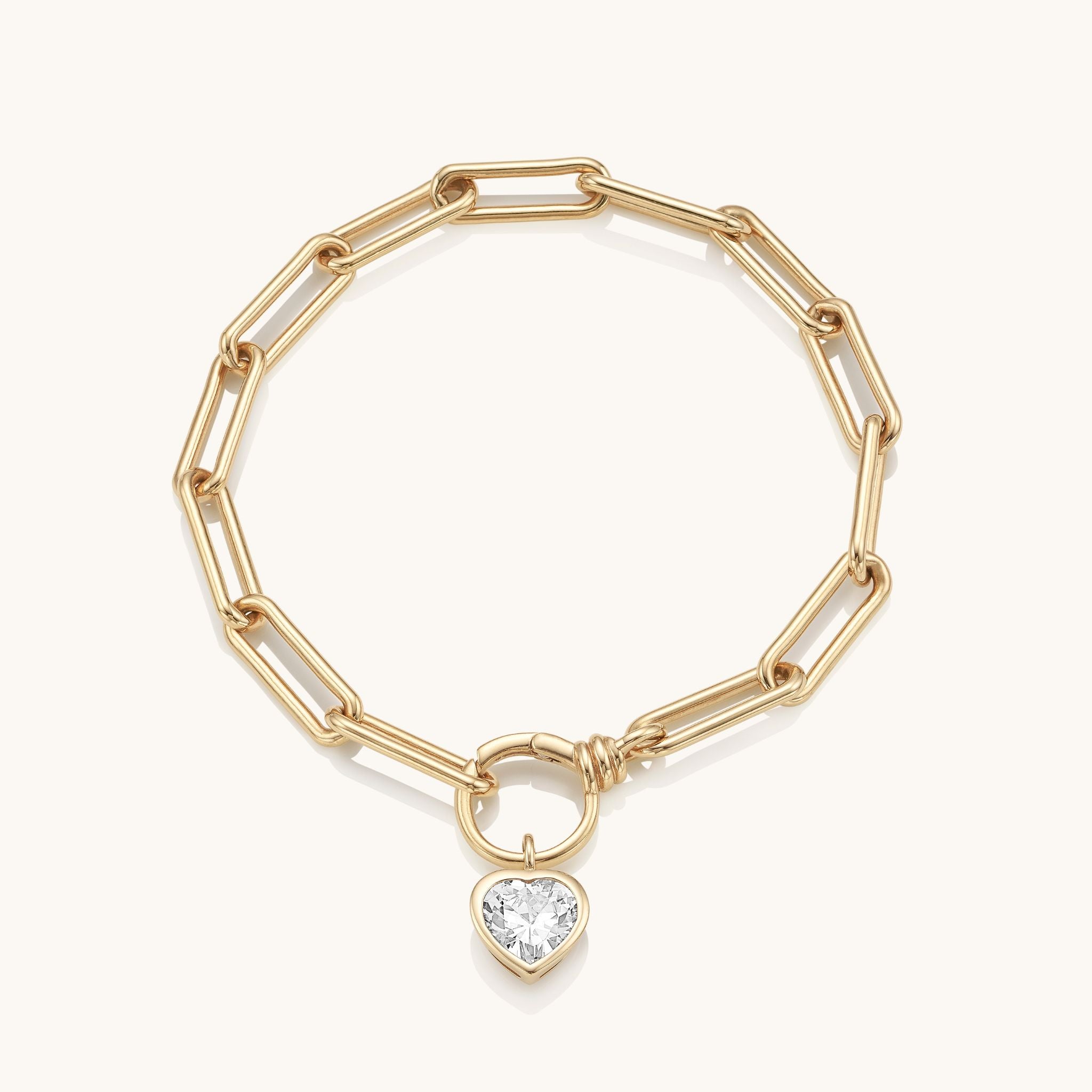 The Gold Formes Bracelet Heart Charm (Drop only)