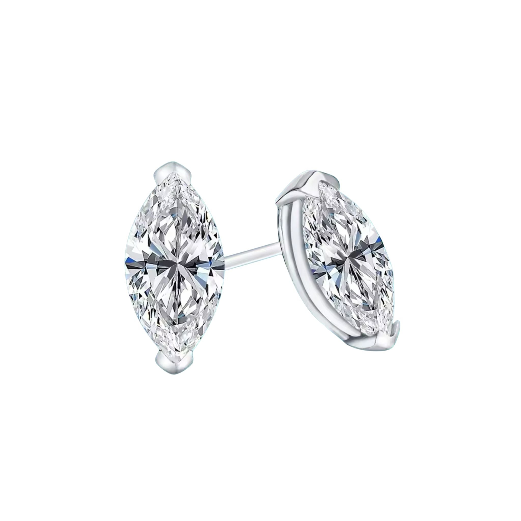 The Sample Marquise Moissanite Studs