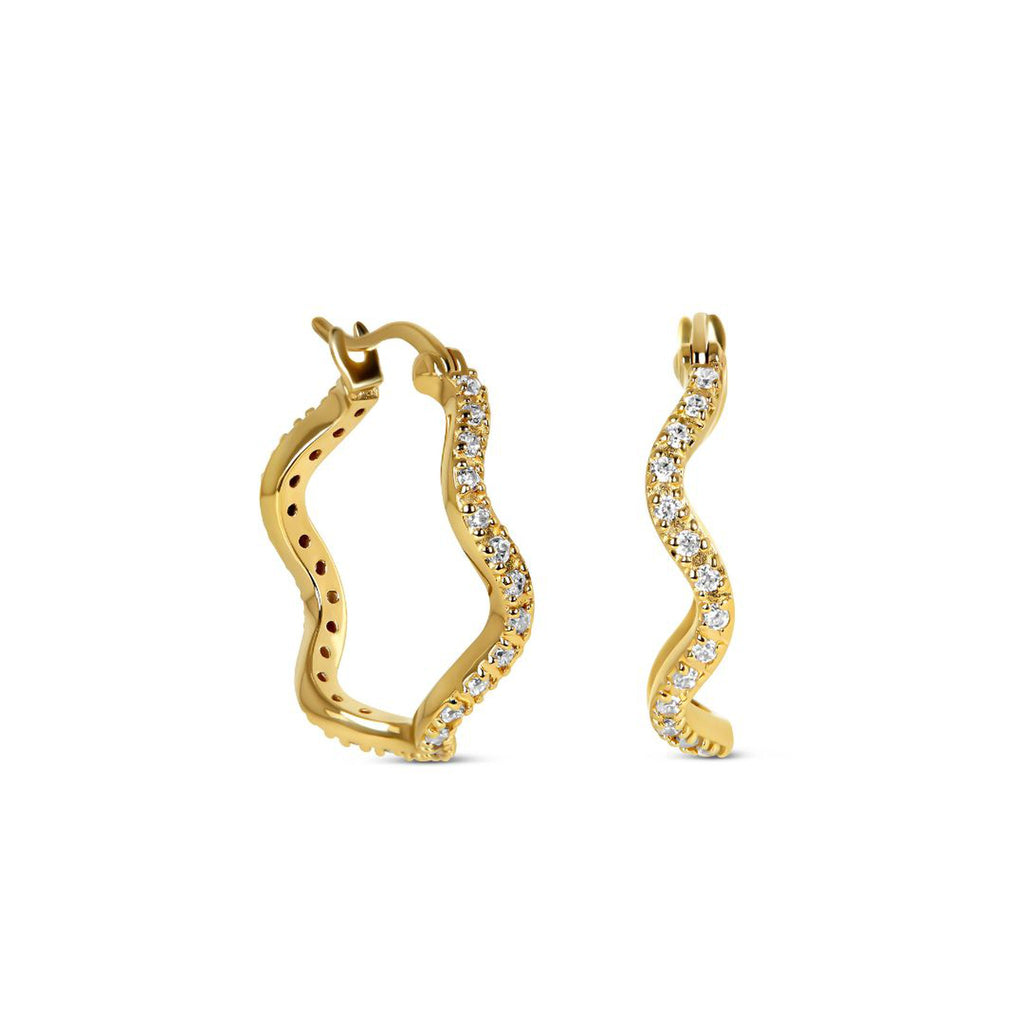 The Gold Scallop Hoops