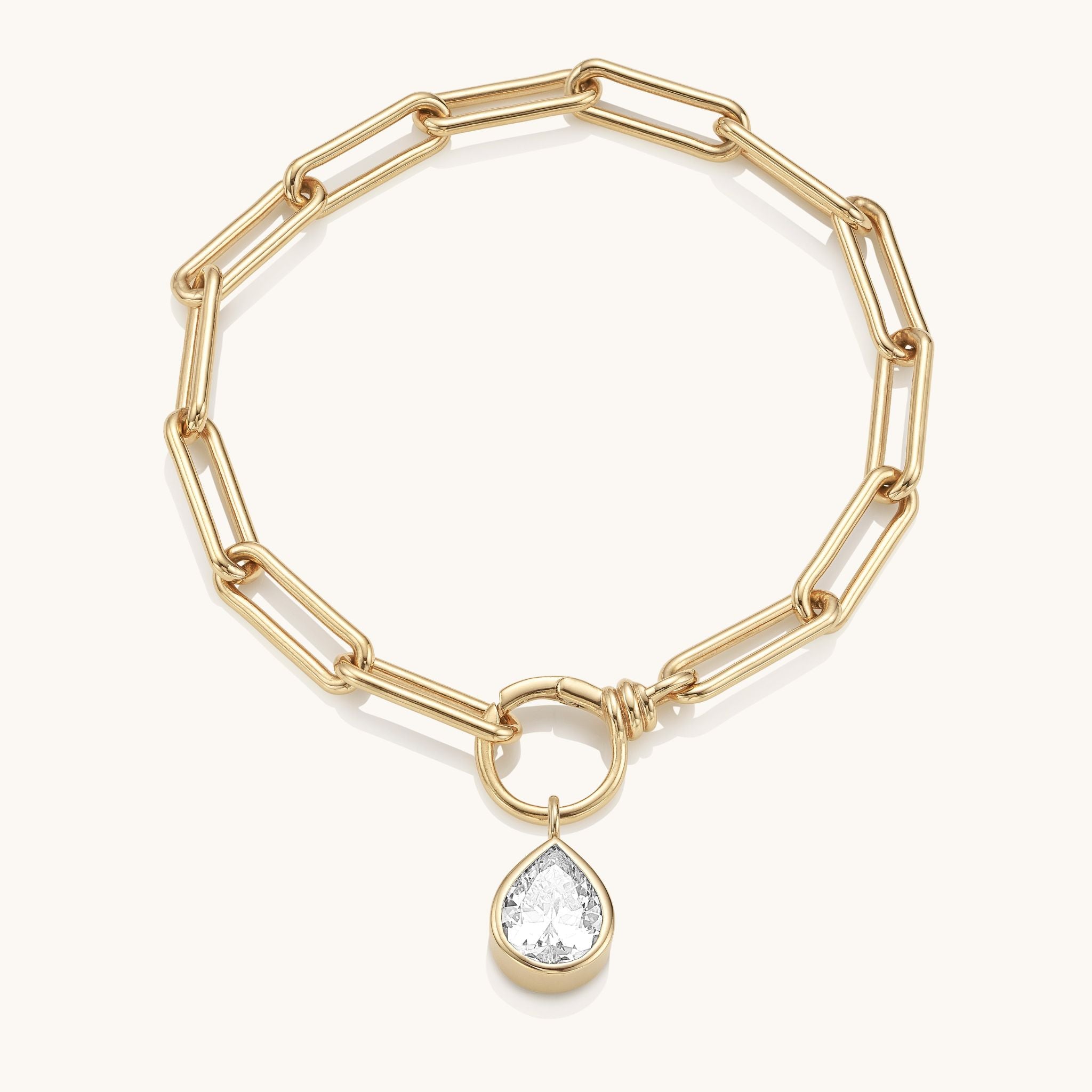The Gold Formes Bracelet Pear Charm (Drop only)