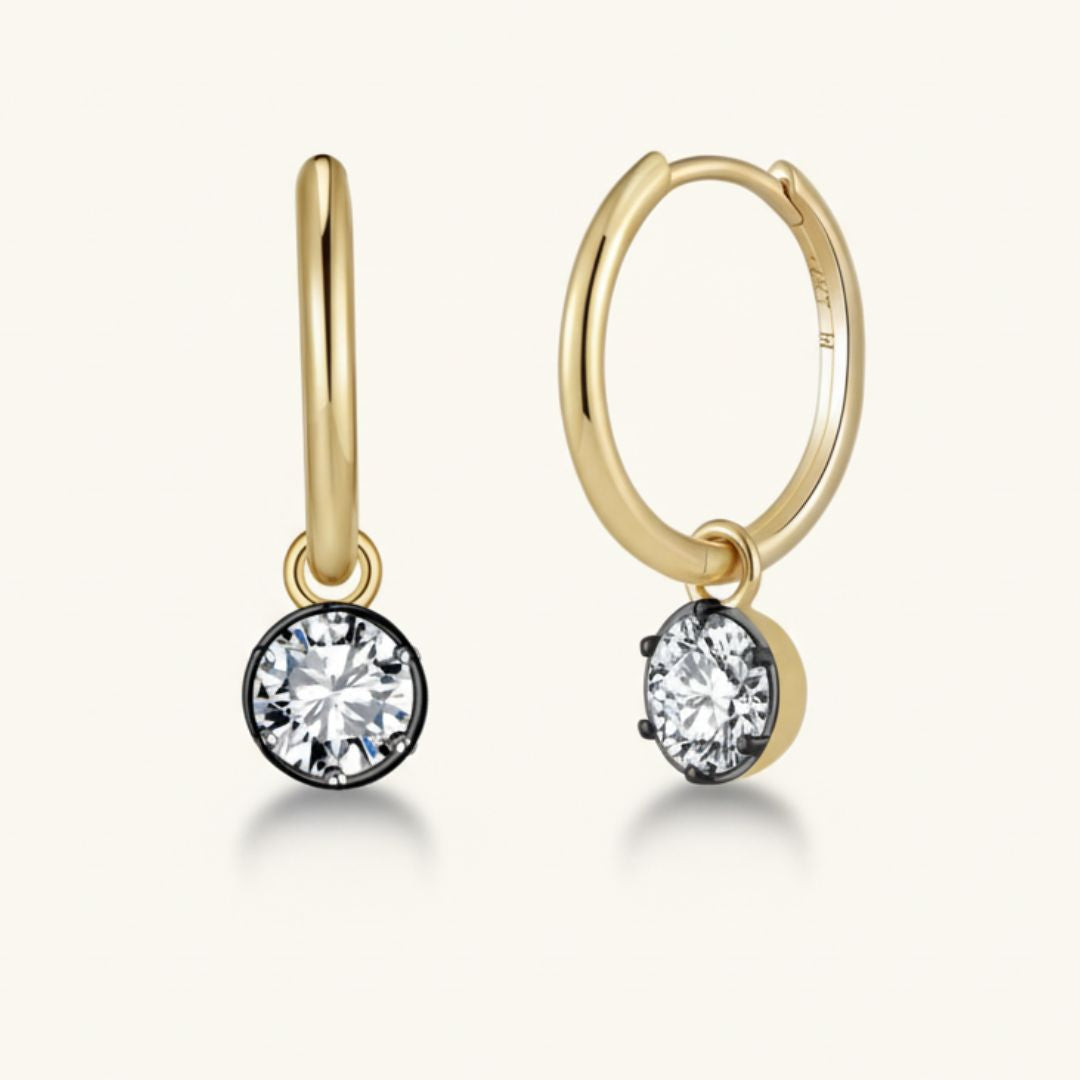 The Black Rhodium Bubble-Back Earrings