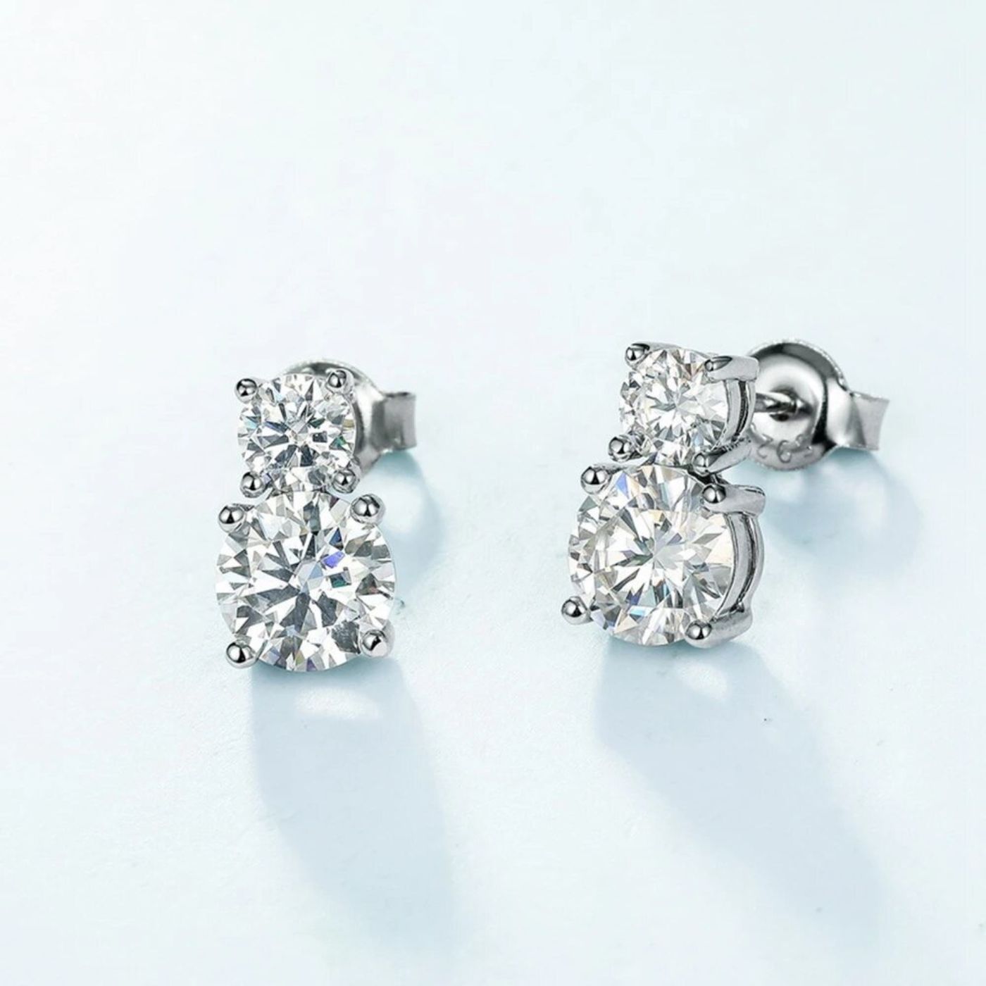 The Double 'Diamond' Studs