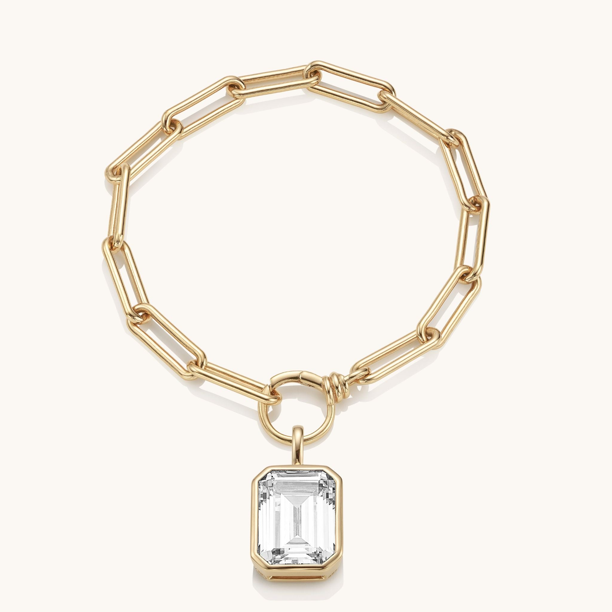 The Gold Formes Bracelet Emerald Charm (Drop only)