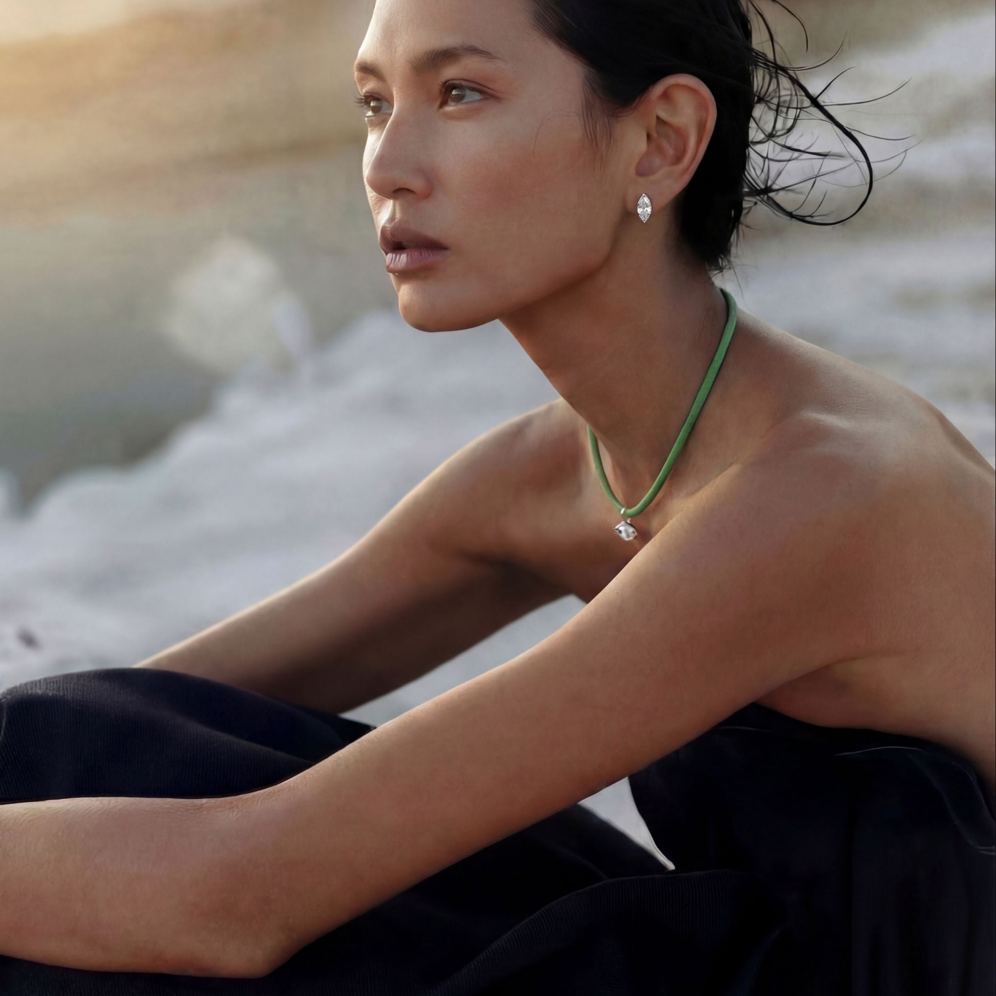 The Axis Necklace | Emerald
