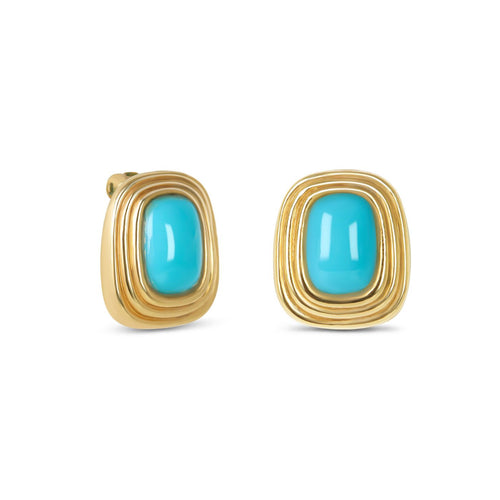 Vintage: The Christian Dior Gold & Turquoise Earrings