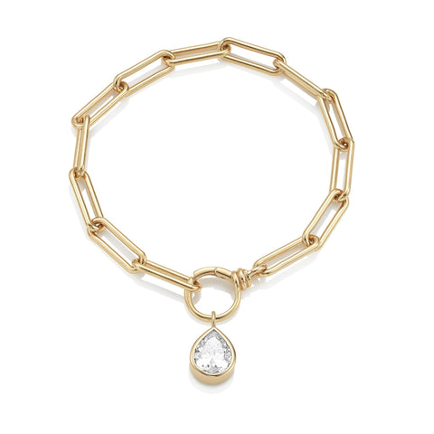 Les Formes : The Gold Bracelet Pear Charm (Drop only)
