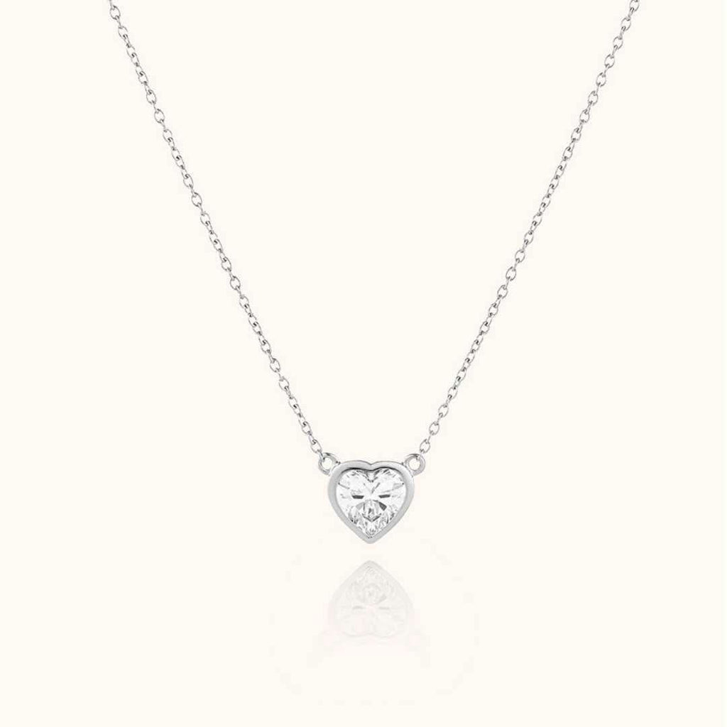The Silver Love Drop Necklace