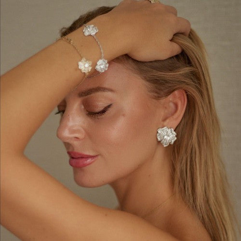 The Silver In Bloom Earrings