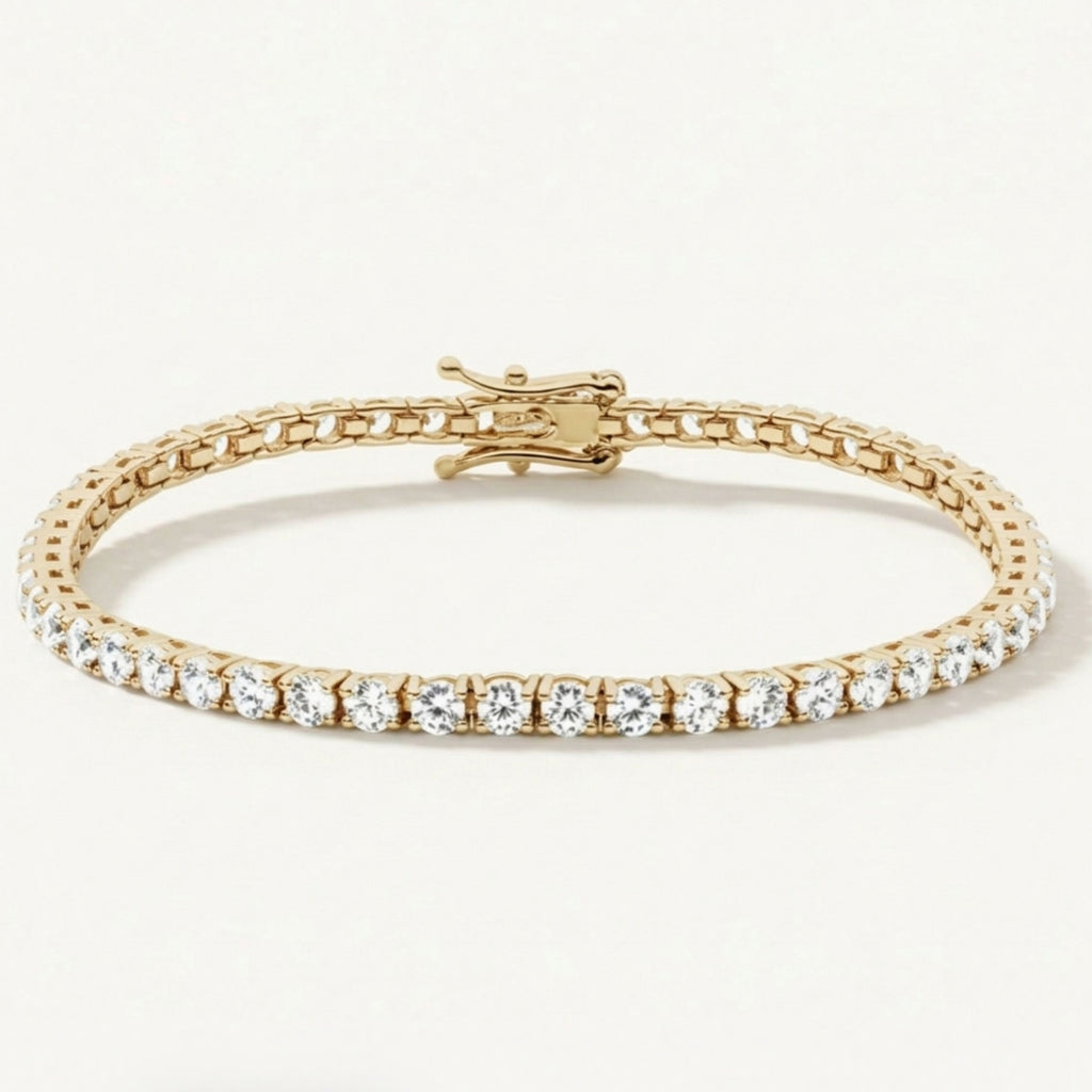 The Gold Moissanite Tennis Bracelet