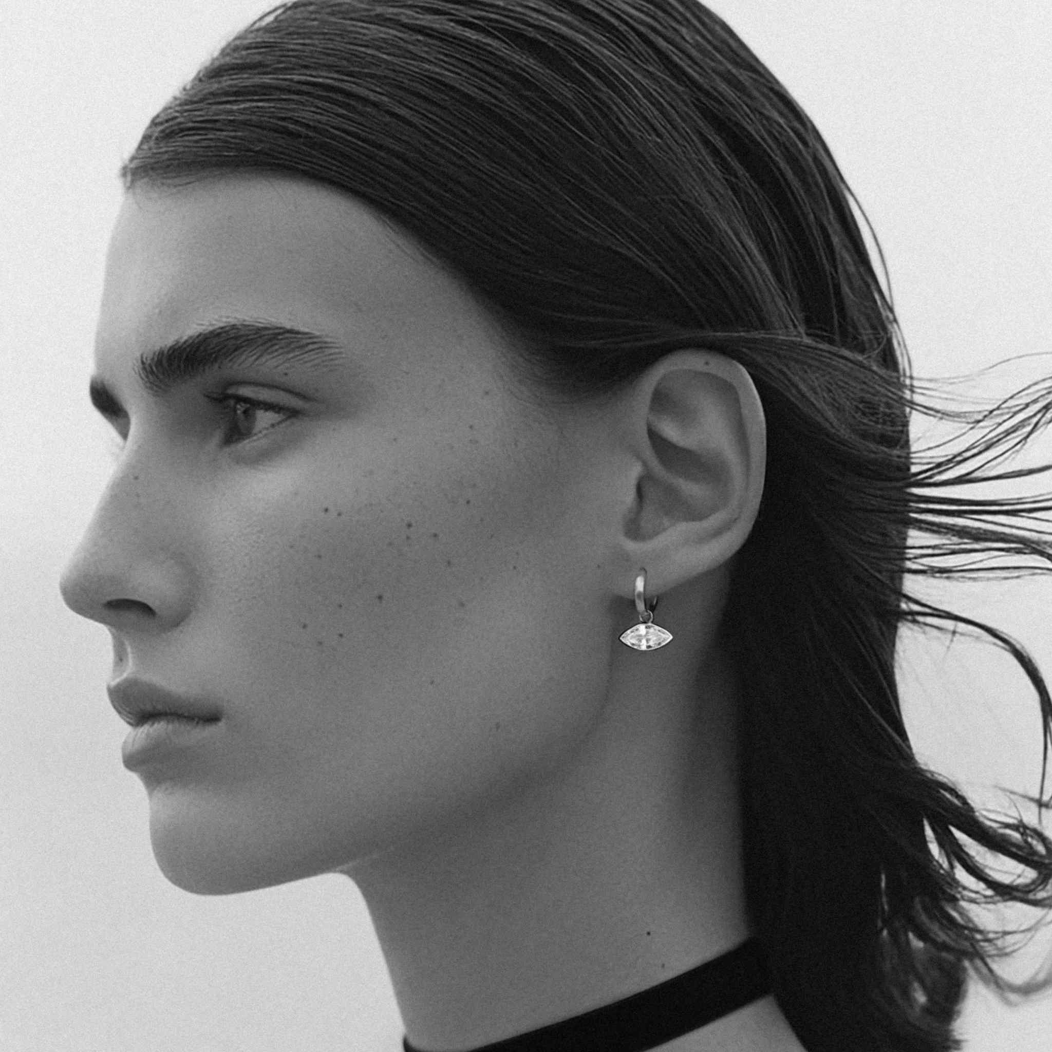 The Silver East-West Earrings