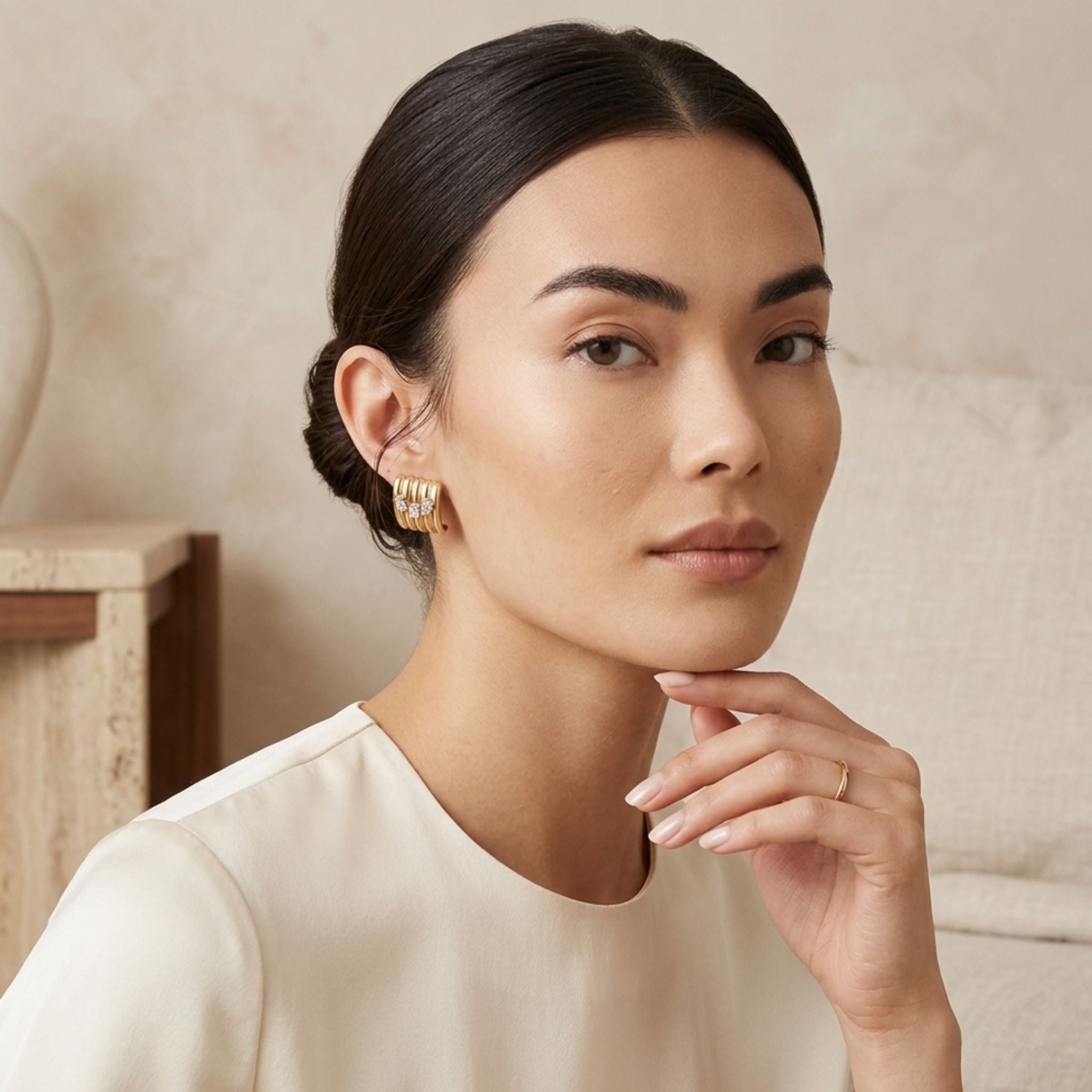 The Gold Sienna Earrings