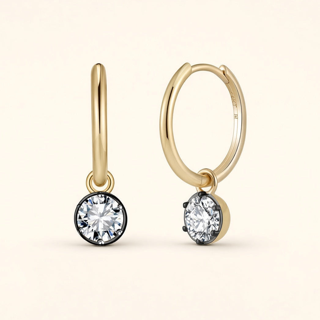The Black Rhodium Bubble-Back Earrings