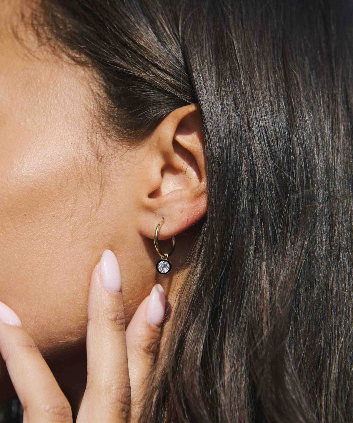 Rhodium Bubble Back Earrings
