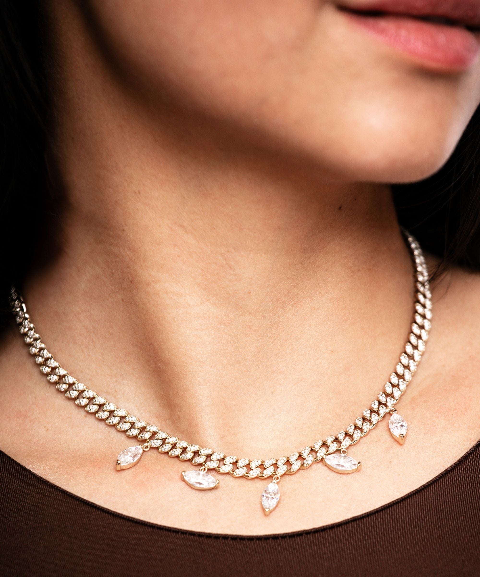 The Sample Cuban Drop Necklace