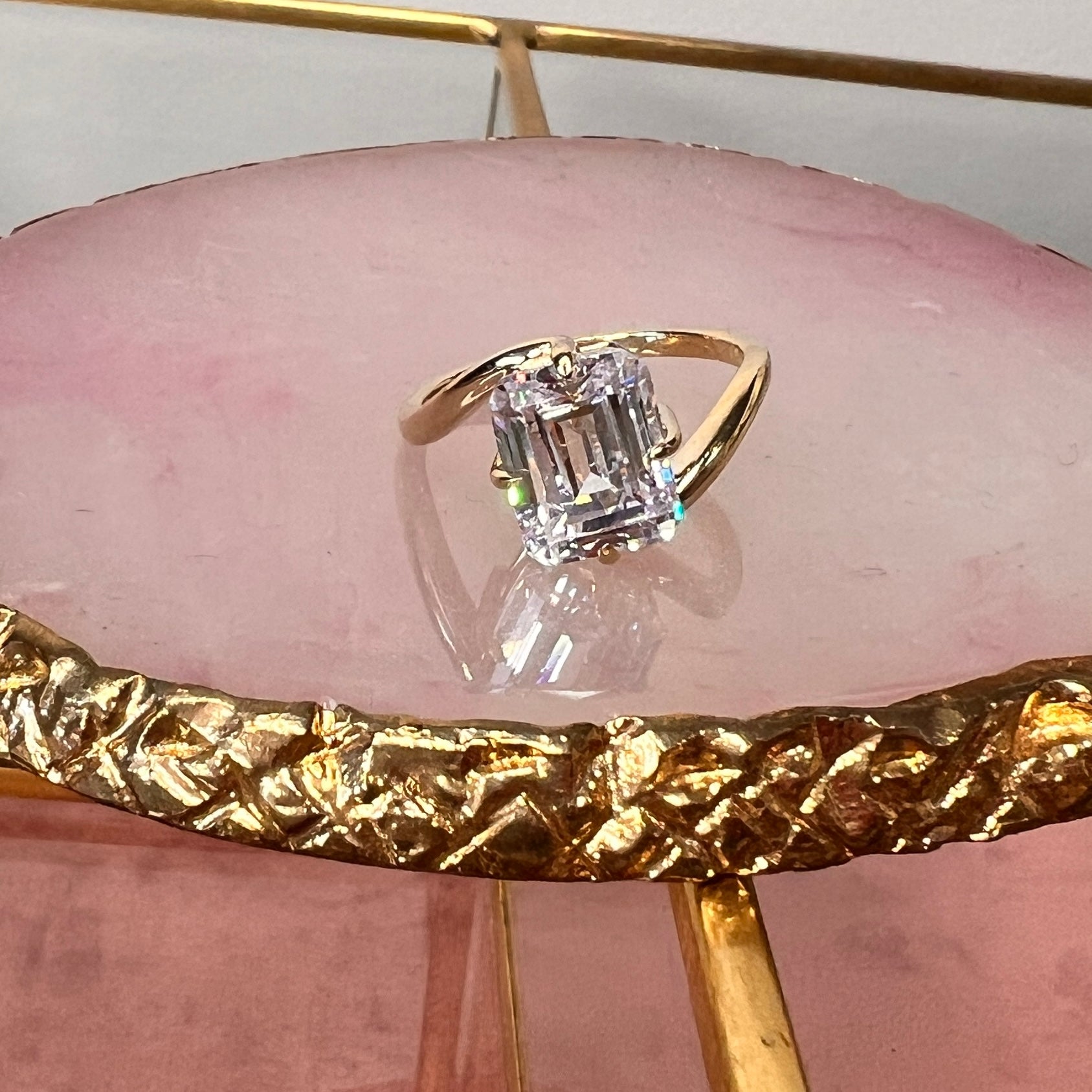 The Sample Twisted Emerald Ring