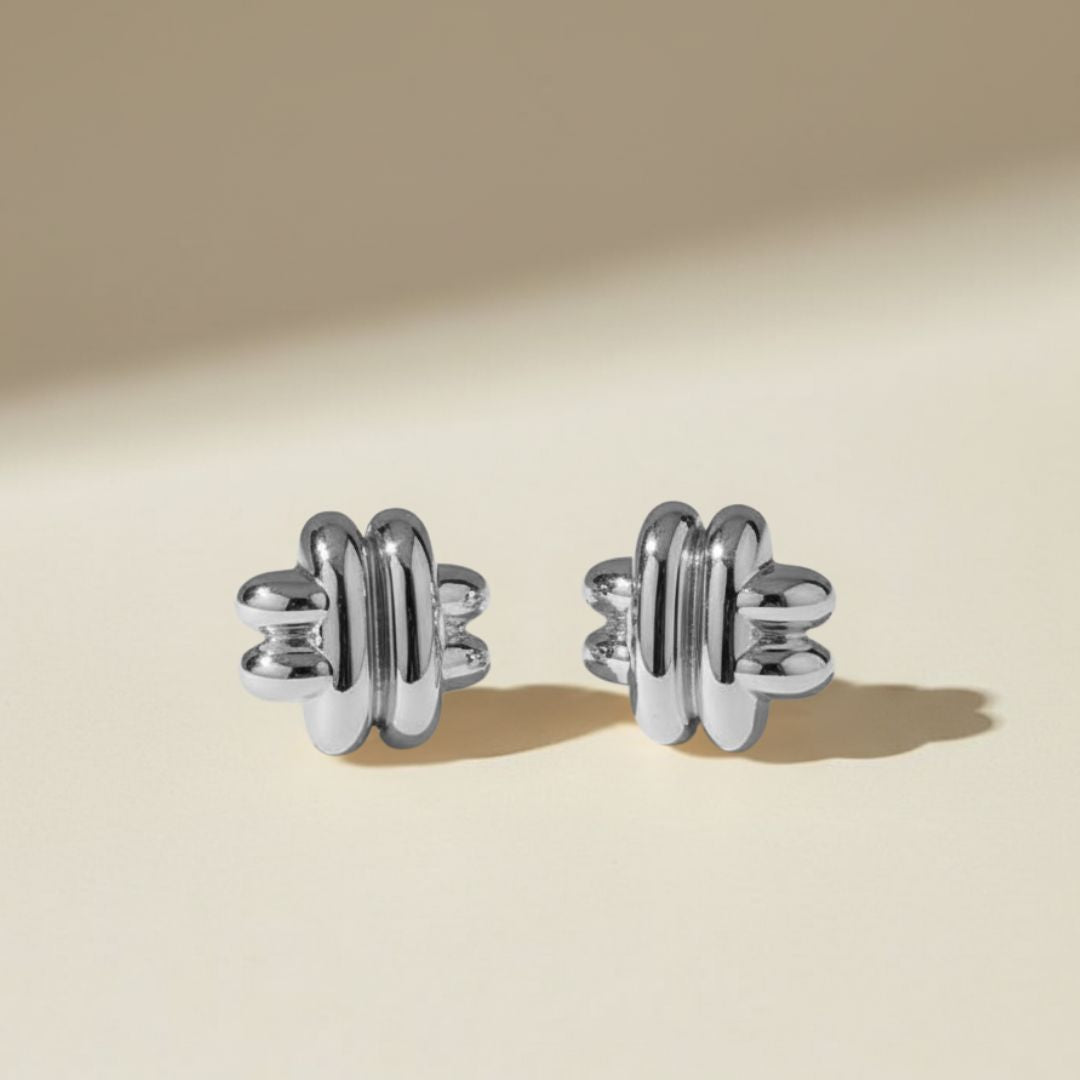 The Silver Noughts and Crosses Earrings