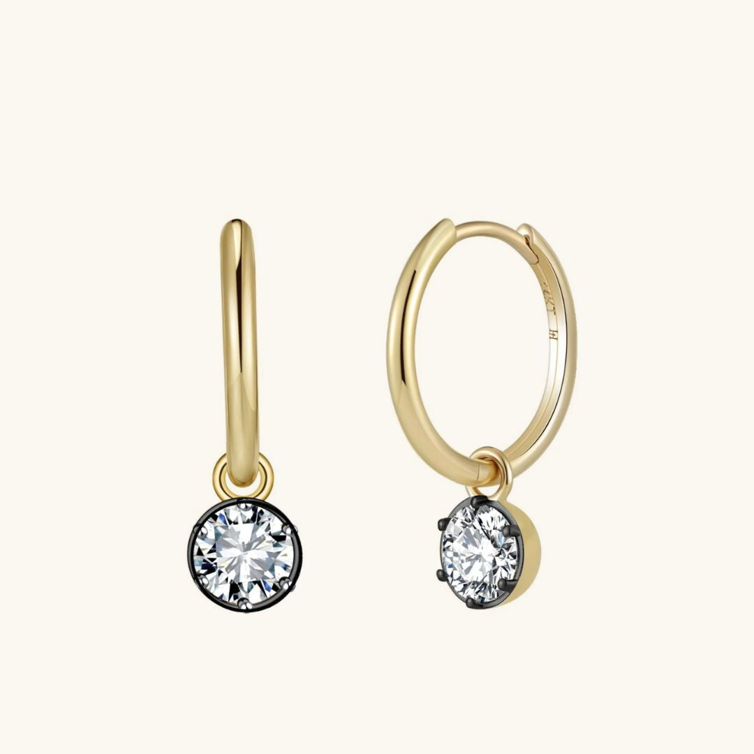 The Black Rhodium Bubble-Back Earrings