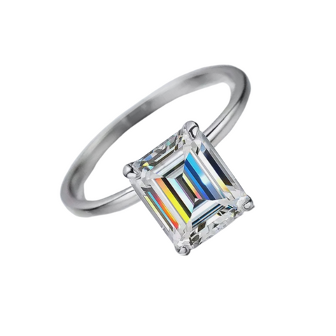 The Moissanite Emerald-Cut Ring